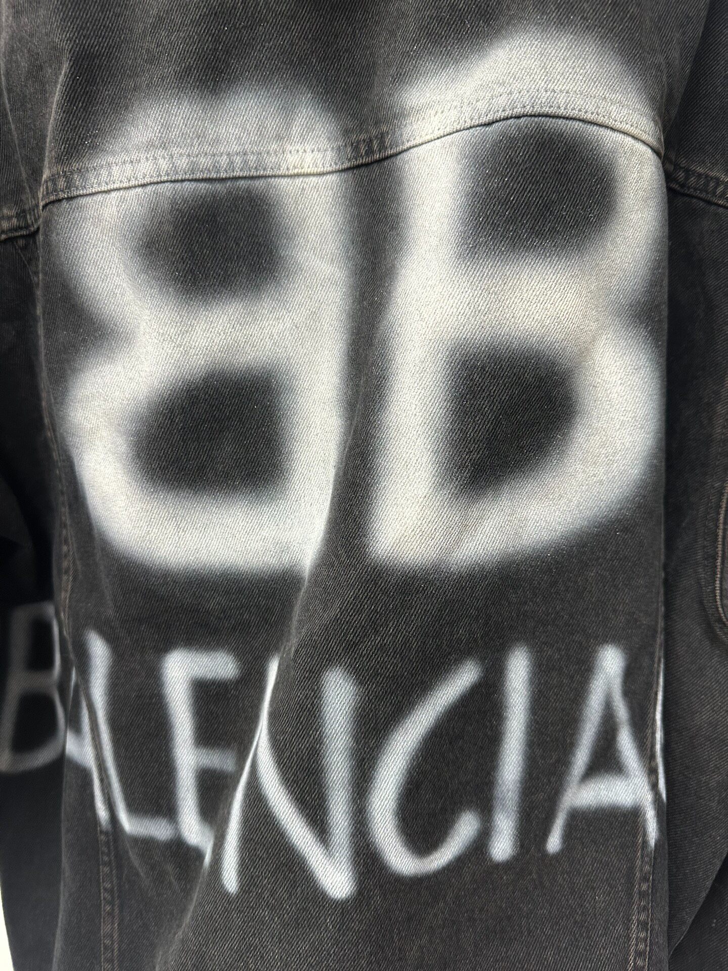 Balenciaga Black Denim Jacket — back