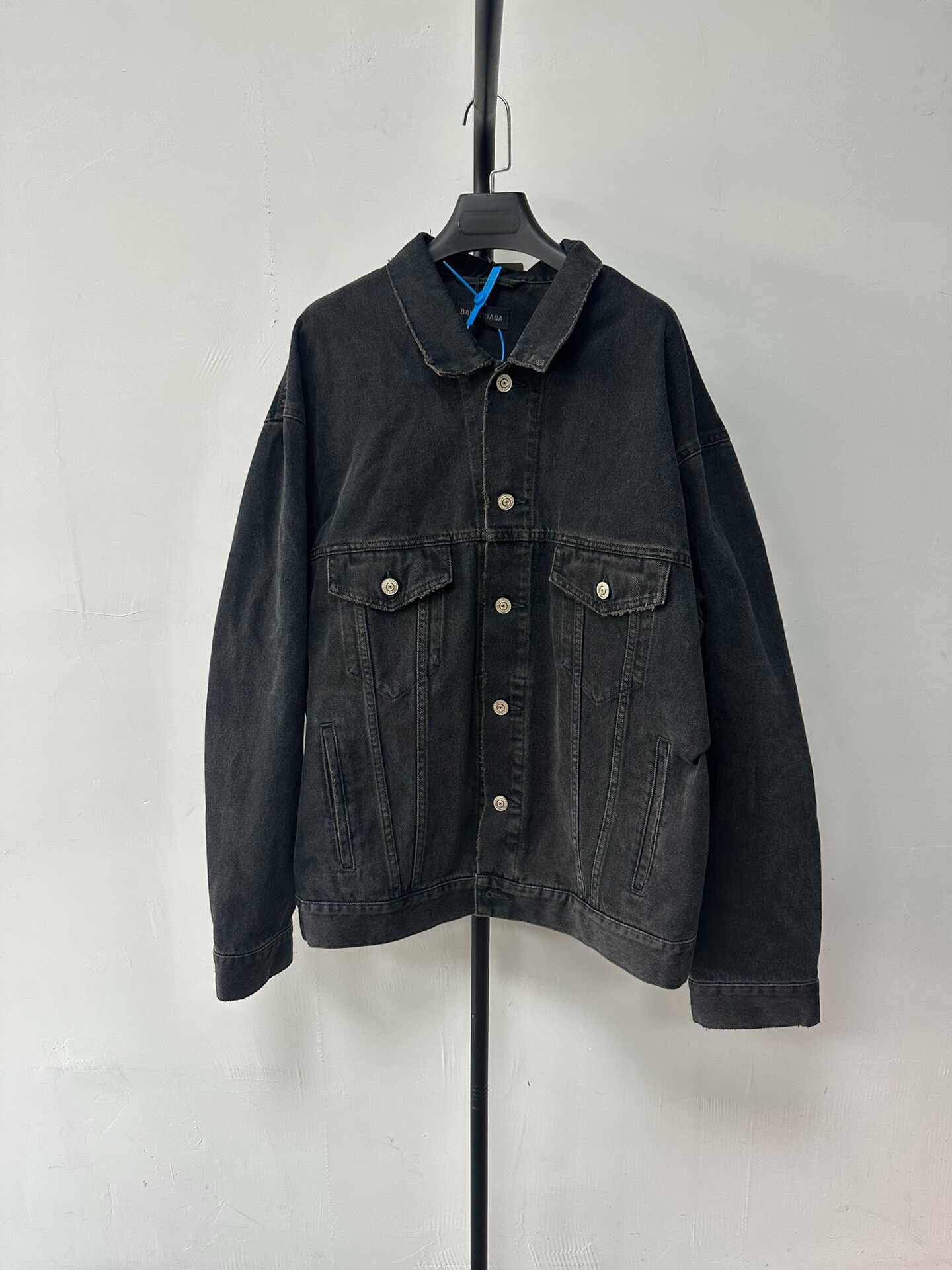 Balenciaga Black Denim Jacket — front