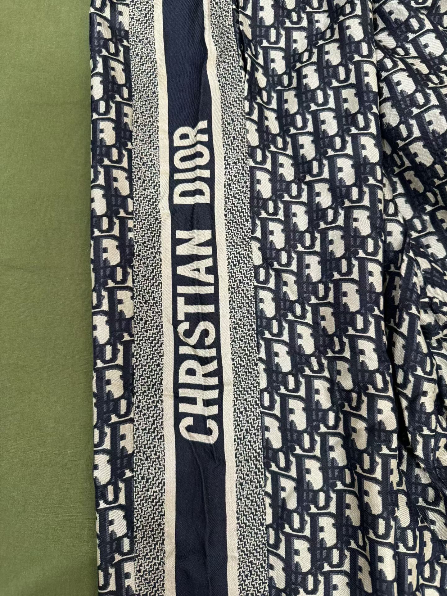 Dior Monogram Silk Wide-Leg Trousers — detail