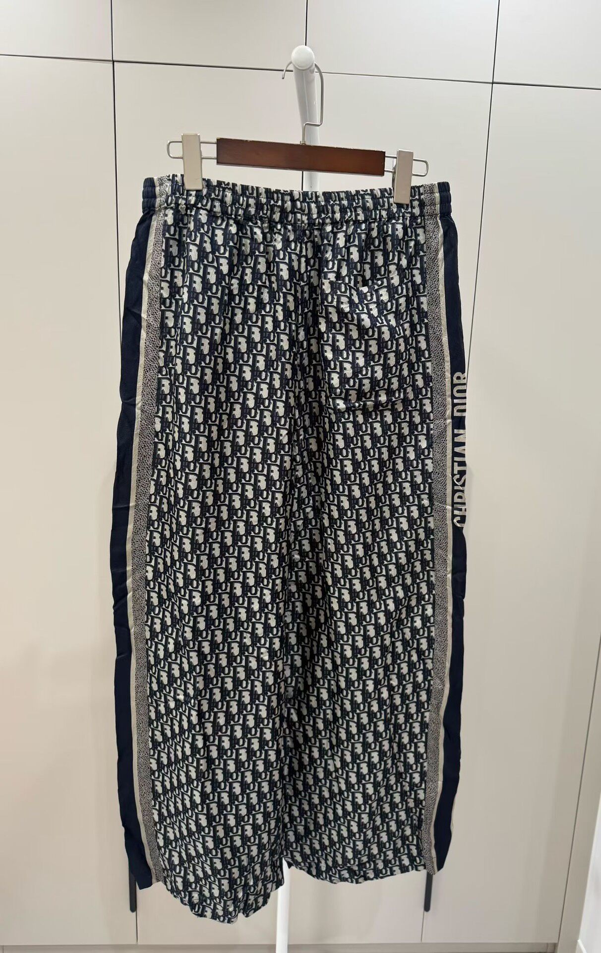 Dior Monogram Silk Wide-Leg Trousers — front