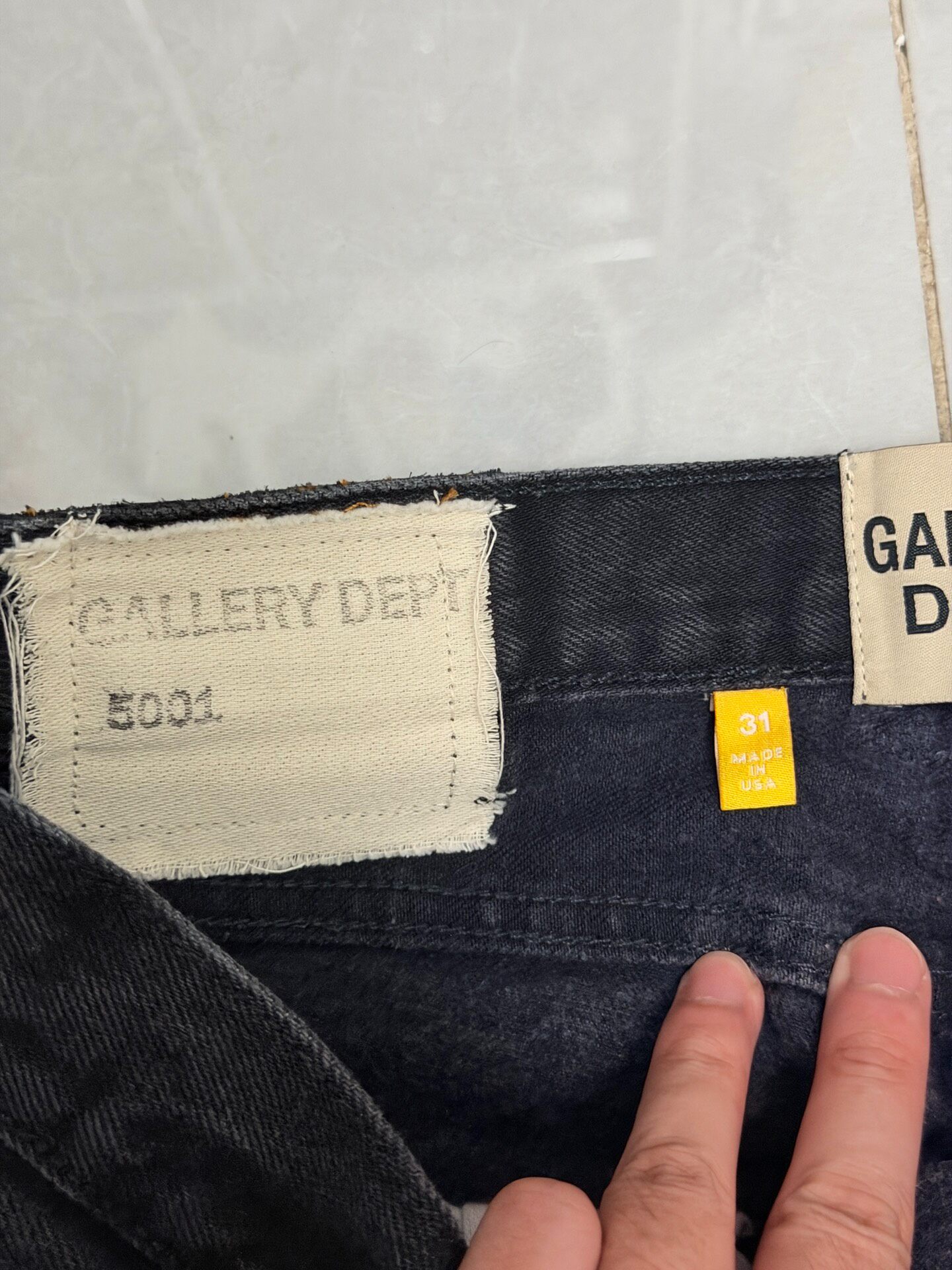 Gallery Dept Levis 5001 Distressed Jeans — label