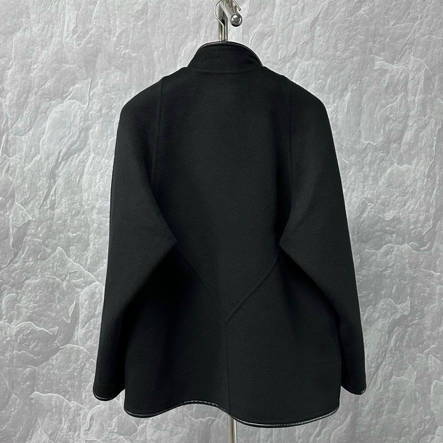 Louis Vuitton FW25 Asymmetric Monogram Coat — label