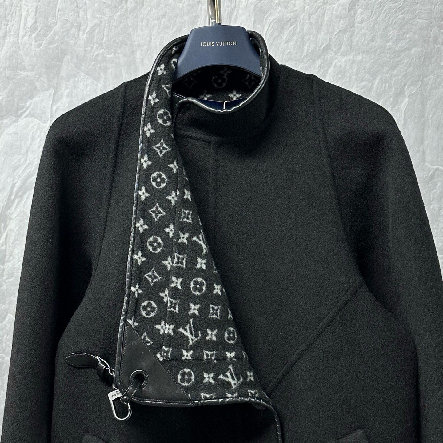 Louis Vuitton FW25 Asymmetric Monogram Coat — back