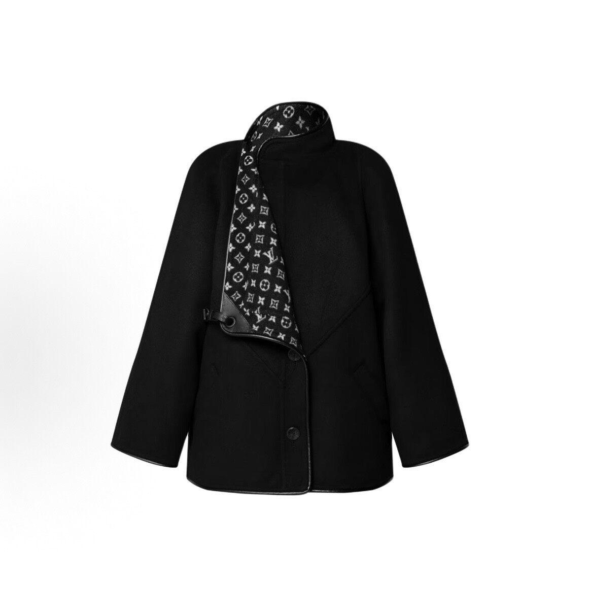 Louis Vuitton FW25 Asymmetric Monogram Coat