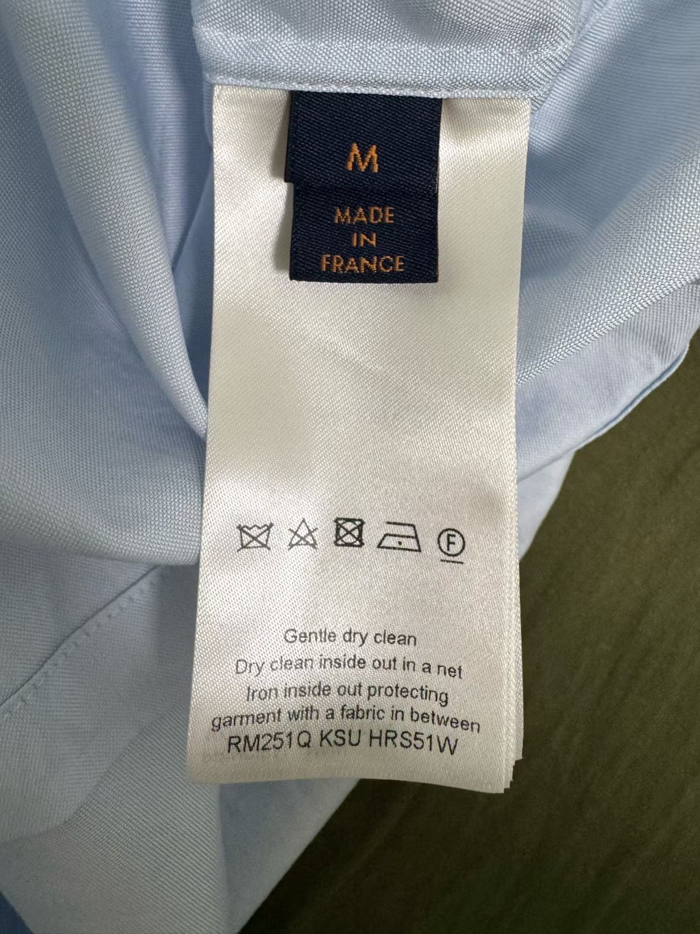Louis Vuitton Light Blue Short-Sleeve Shirt — label