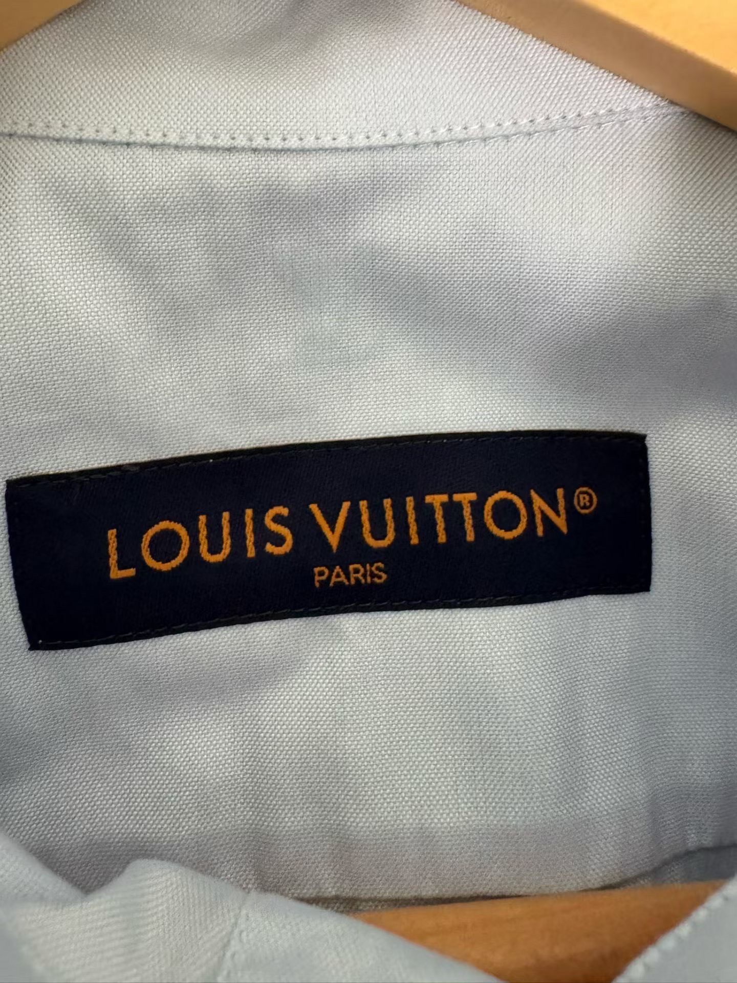 Louis Vuitton Light Blue Short-Sleeve Shirt — back