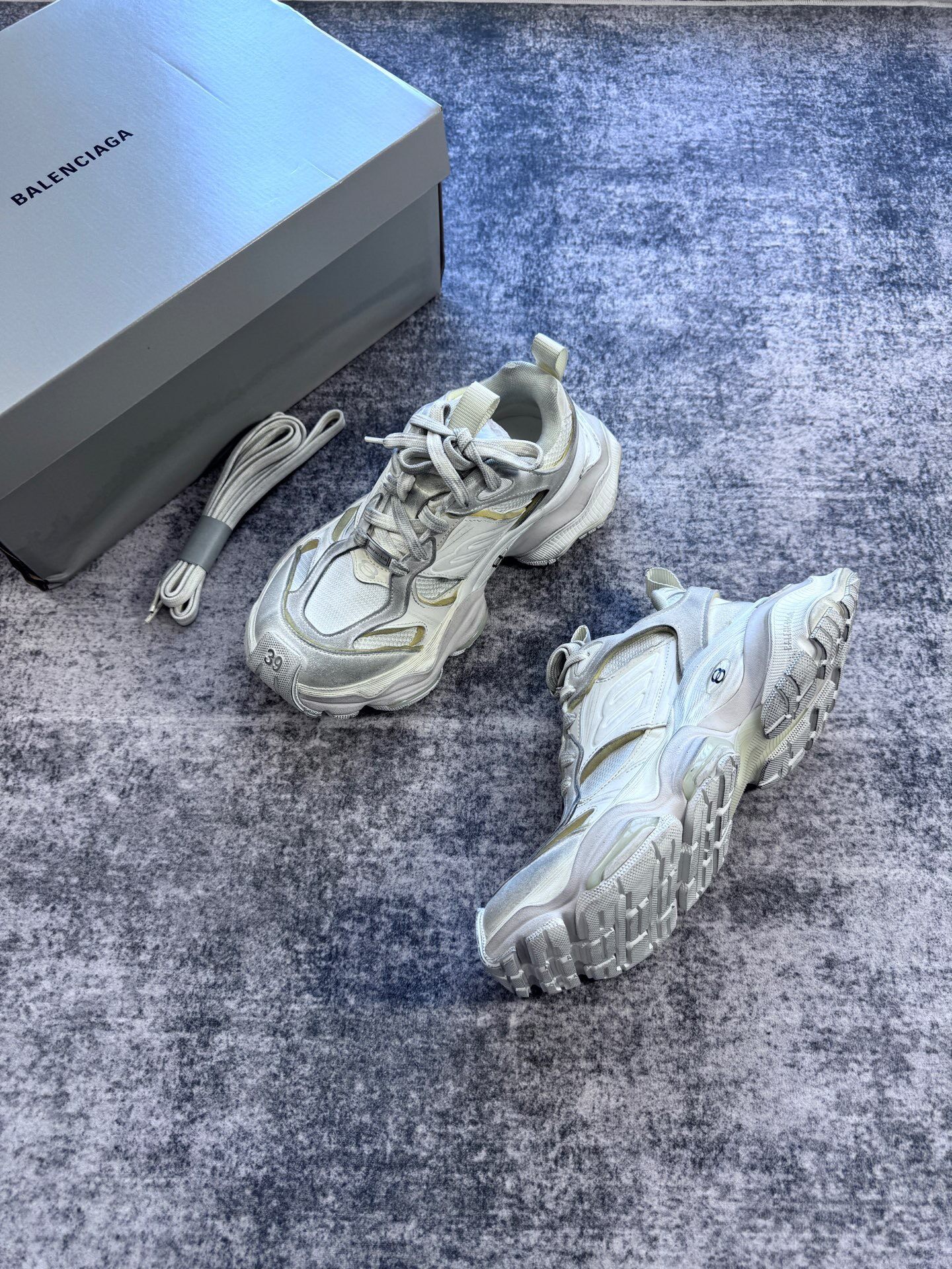 Balenciaga Gray Cargo Dad Sneakers 39