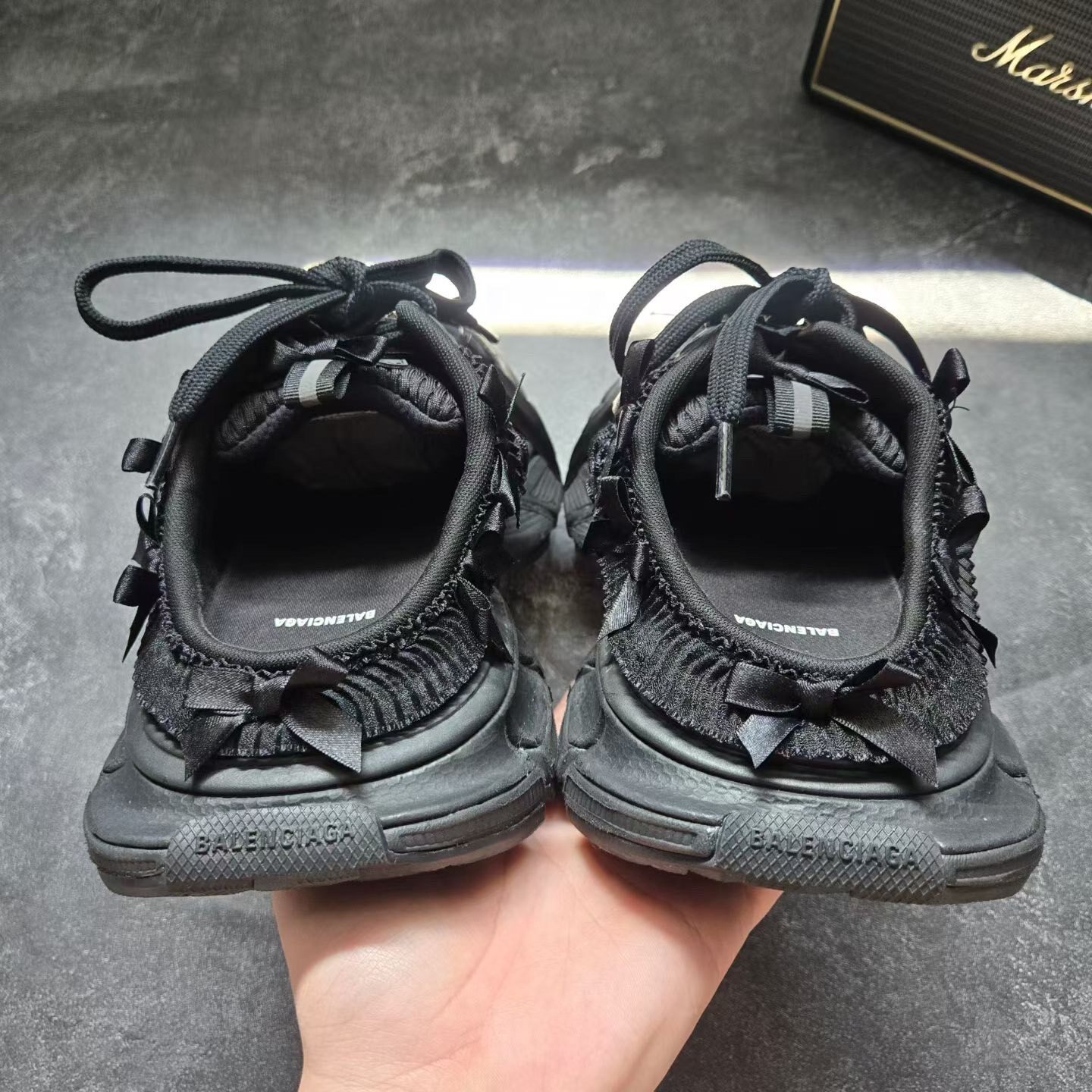 Balenciaga 3XL Bow Mule Shoes — detail