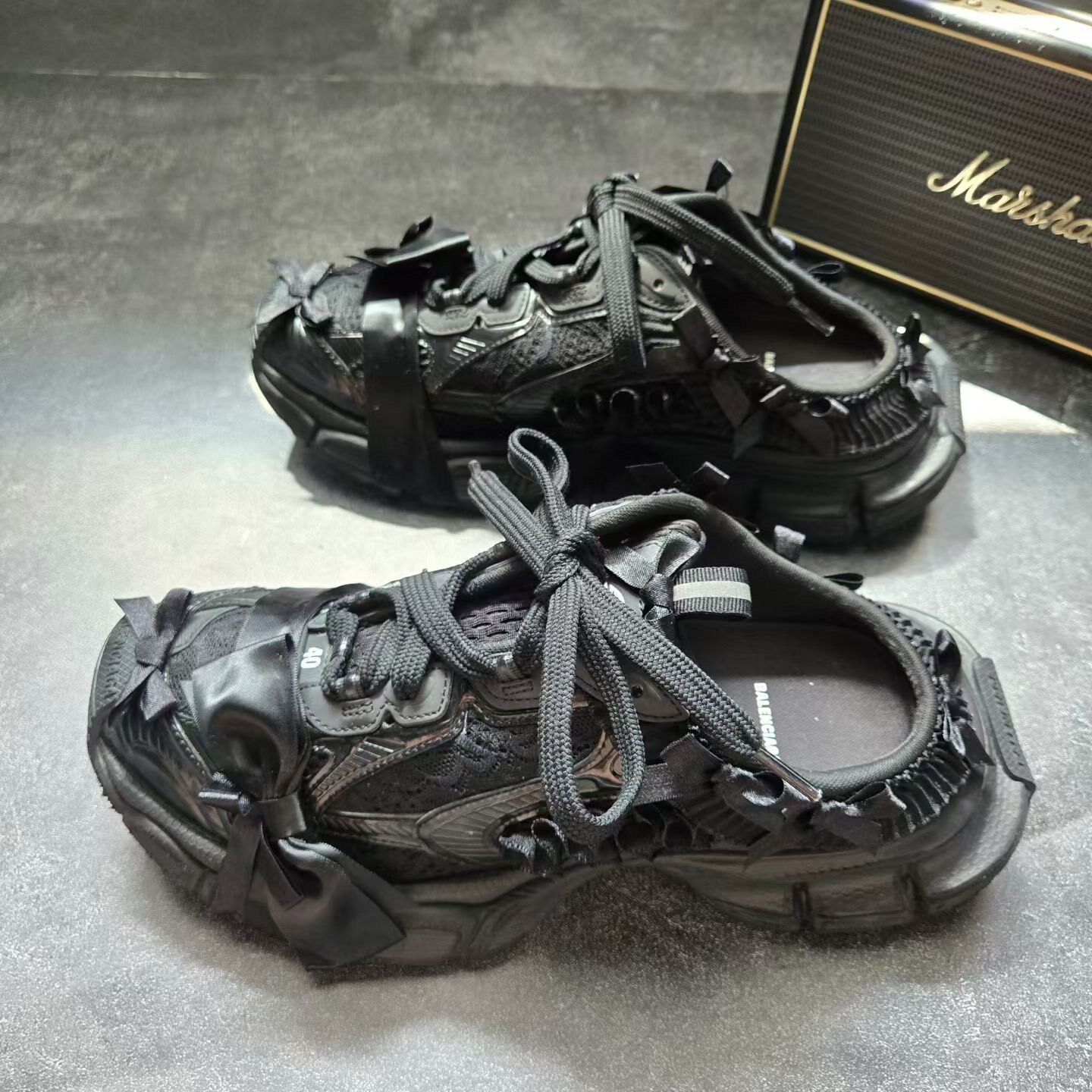 Balenciaga 3XL Bow Mule Shoes