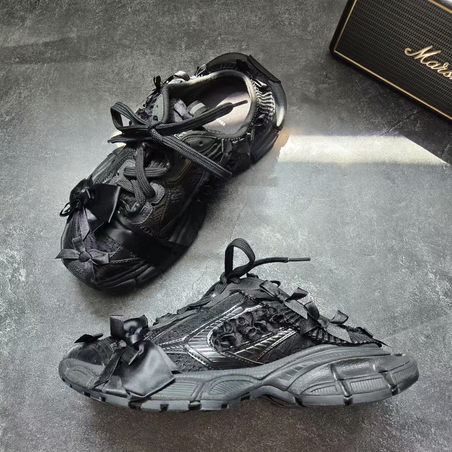 Balenciaga 3XL Bow Mule Shoes — back