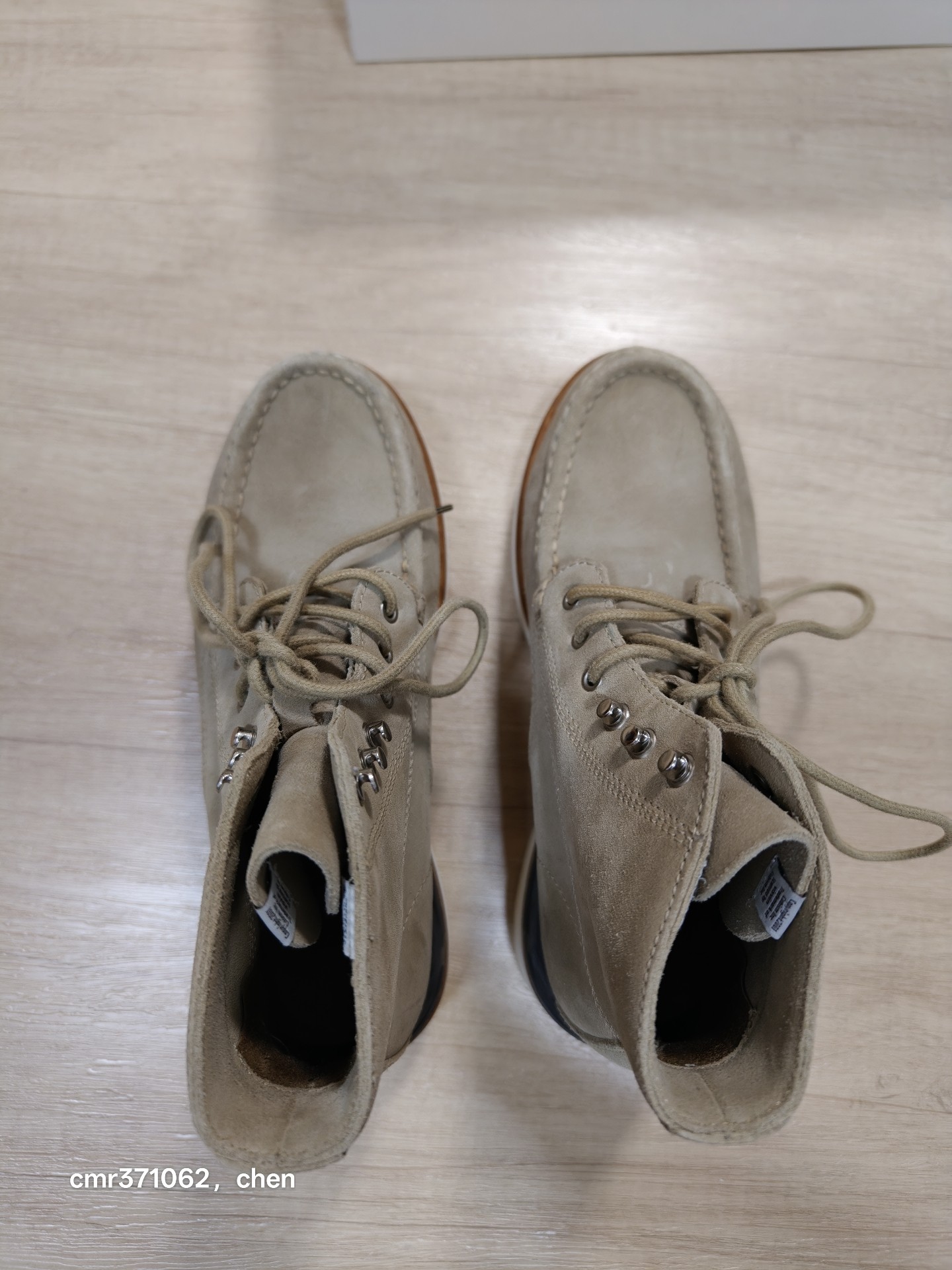 Visvim Virgil Moc Toe Suede Boots — label