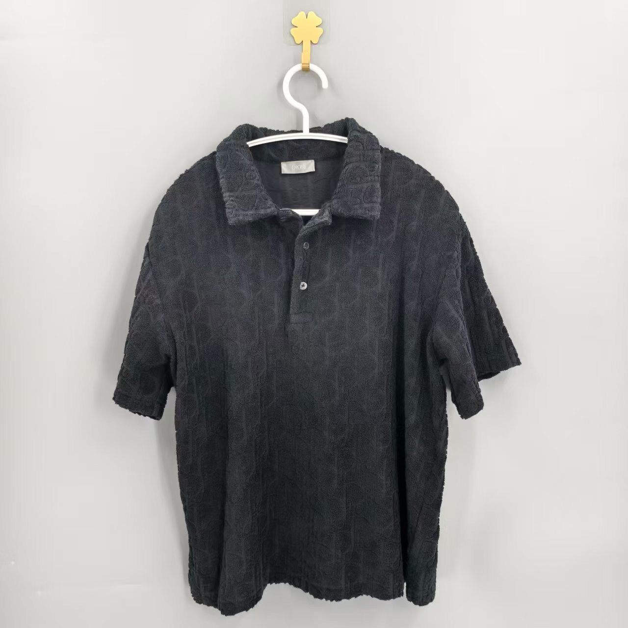 Dior Terry Cloth Monogram Polo Shirt