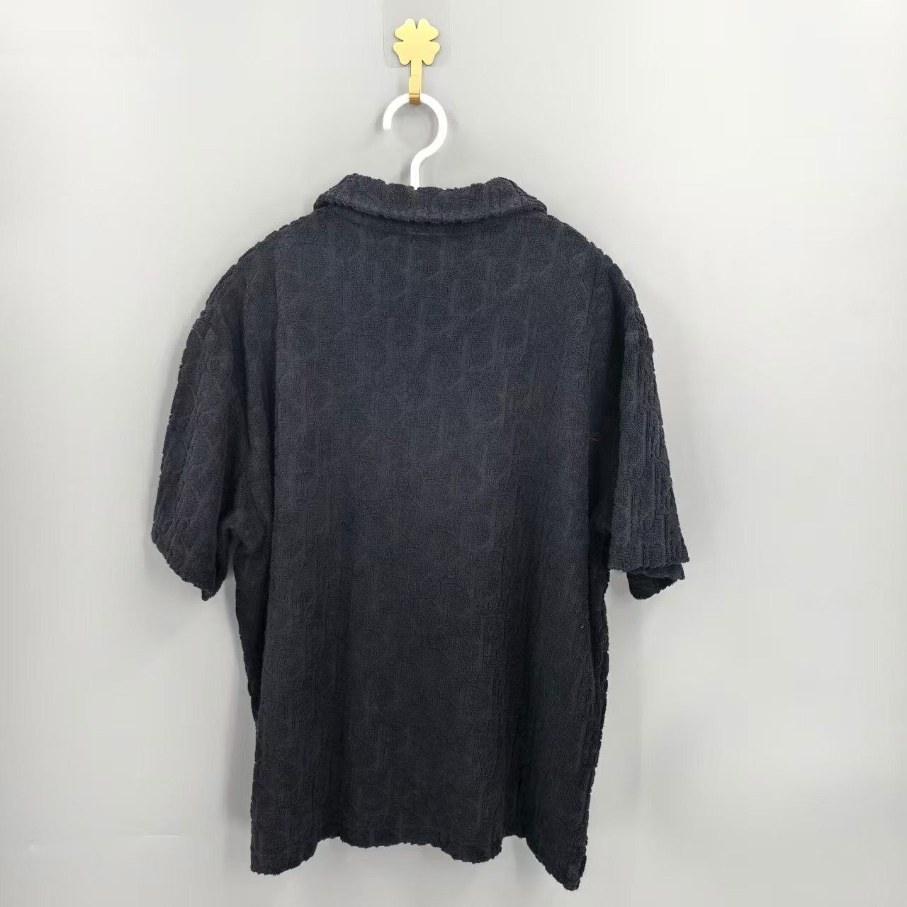 Dior Terry Cloth Monogram Polo Shirt — front