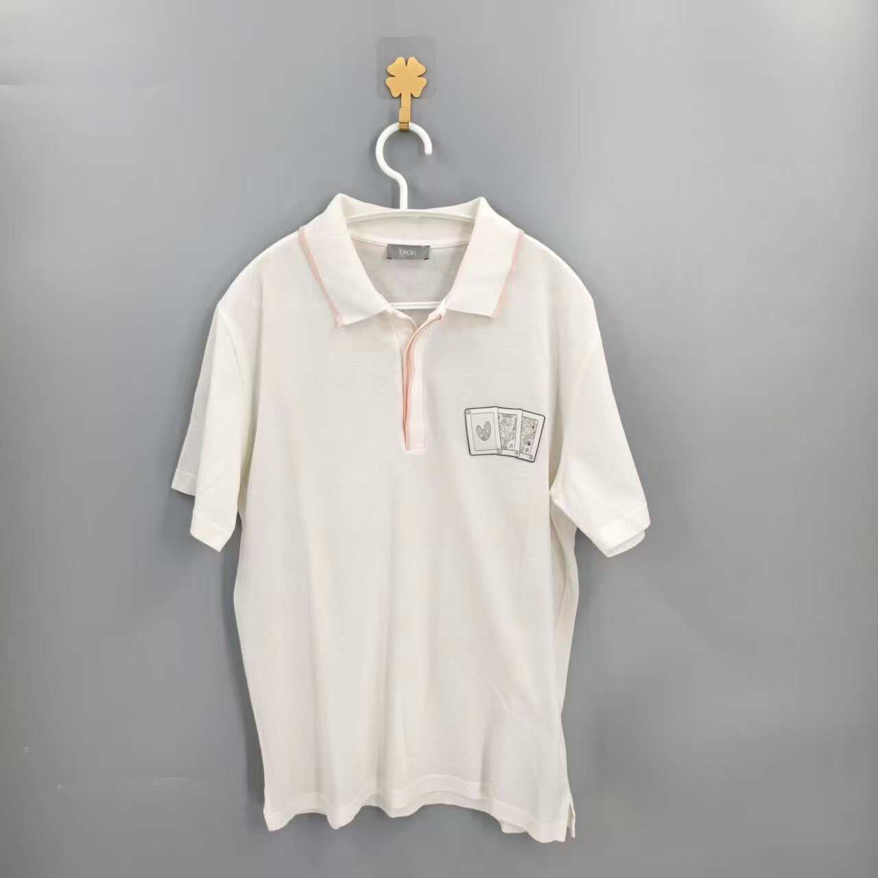 Dior x Kenny Scharf White Polo Shirt