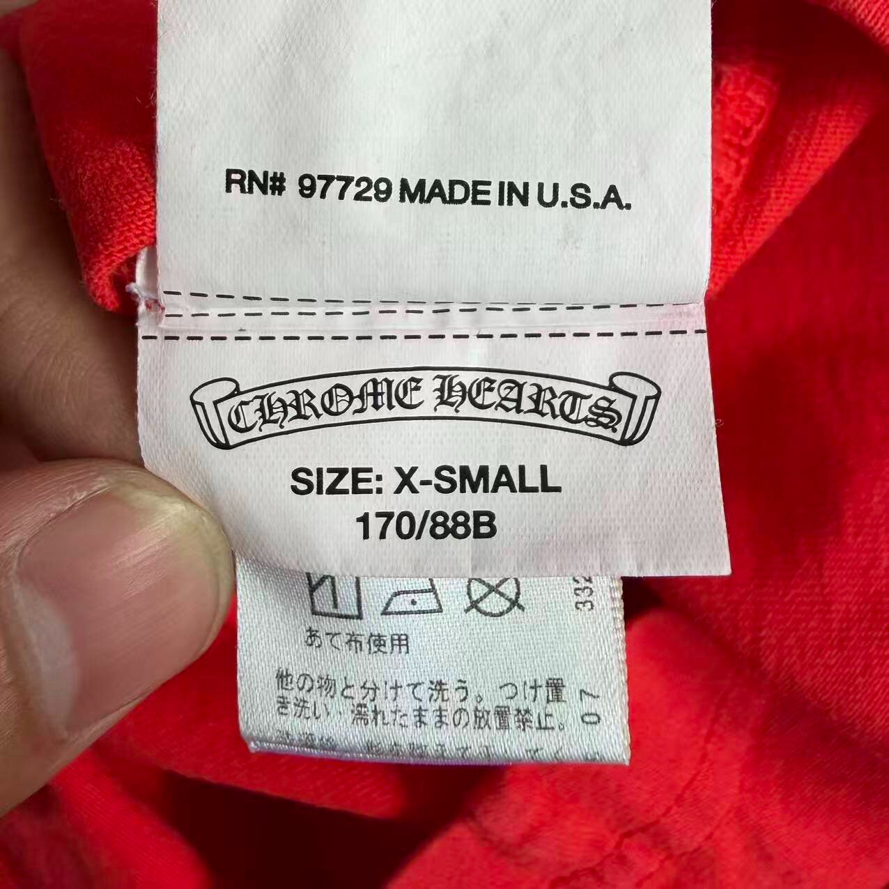 Chrome Hearts MattyBoy Red T-Shirt — label