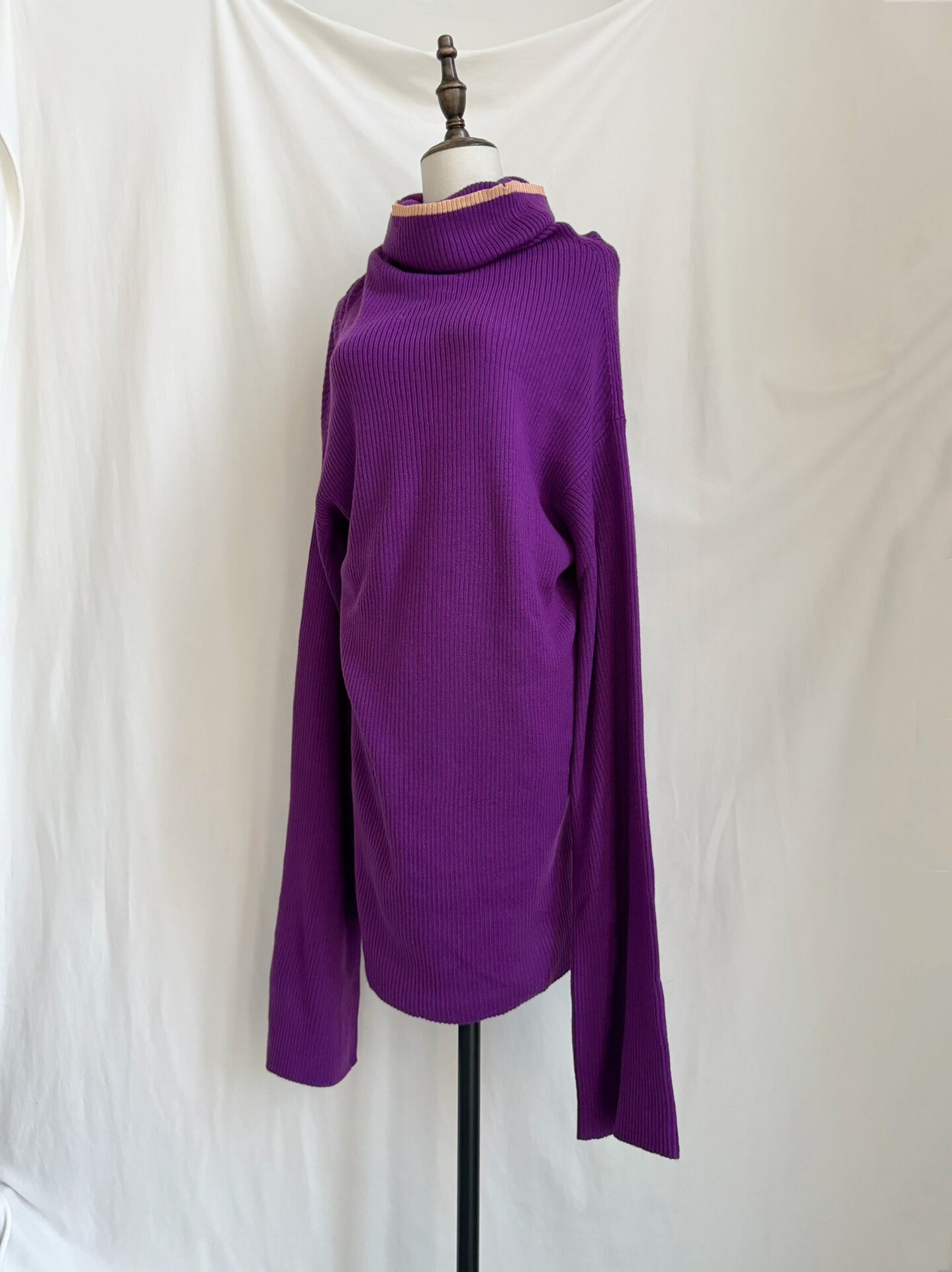 Y's 2003 Purple Turtleneck Sweater — back