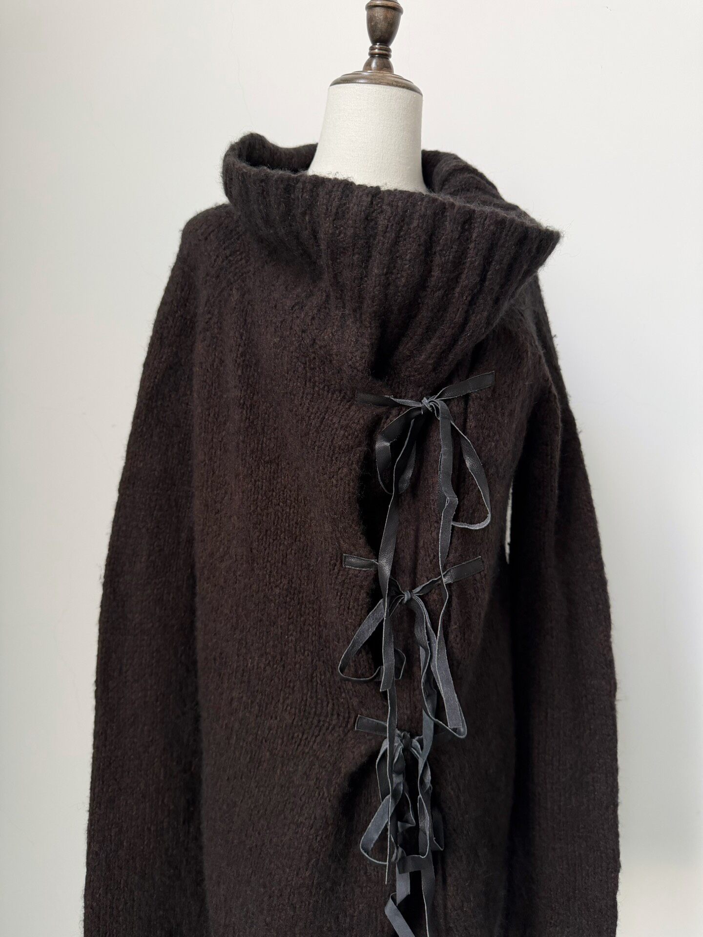 Ann Demeulemeester Lace-Up Knit Sweater — front