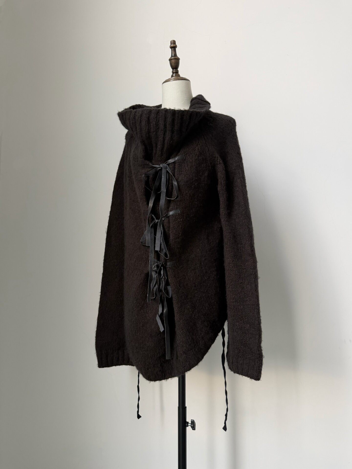 Ann Demeulemeester Lace-Up Knit Sweater — label