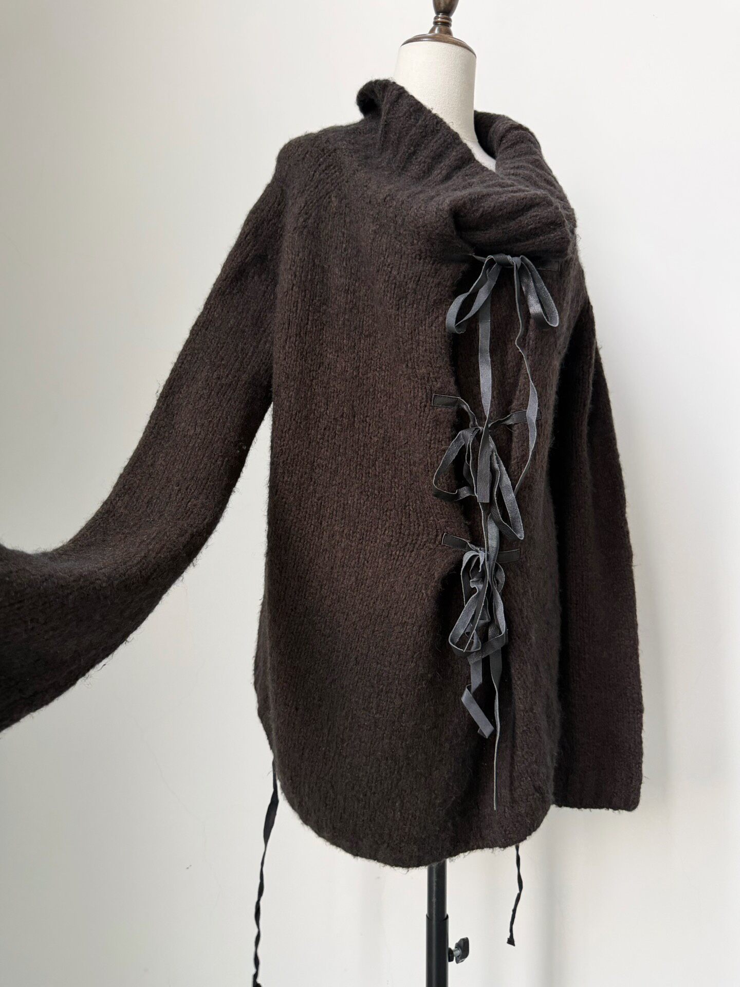 Ann Demeulemeester Lace-Up Knit Sweater — back