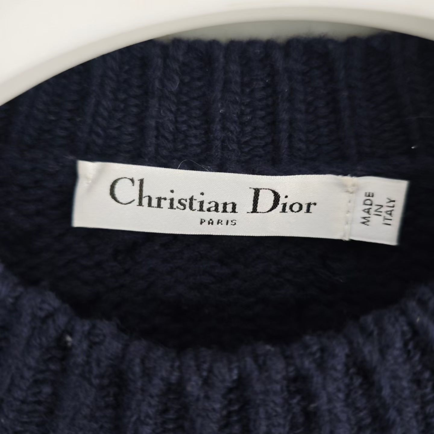 Dior Black Wool Bubble Sleeve Sweater — detail