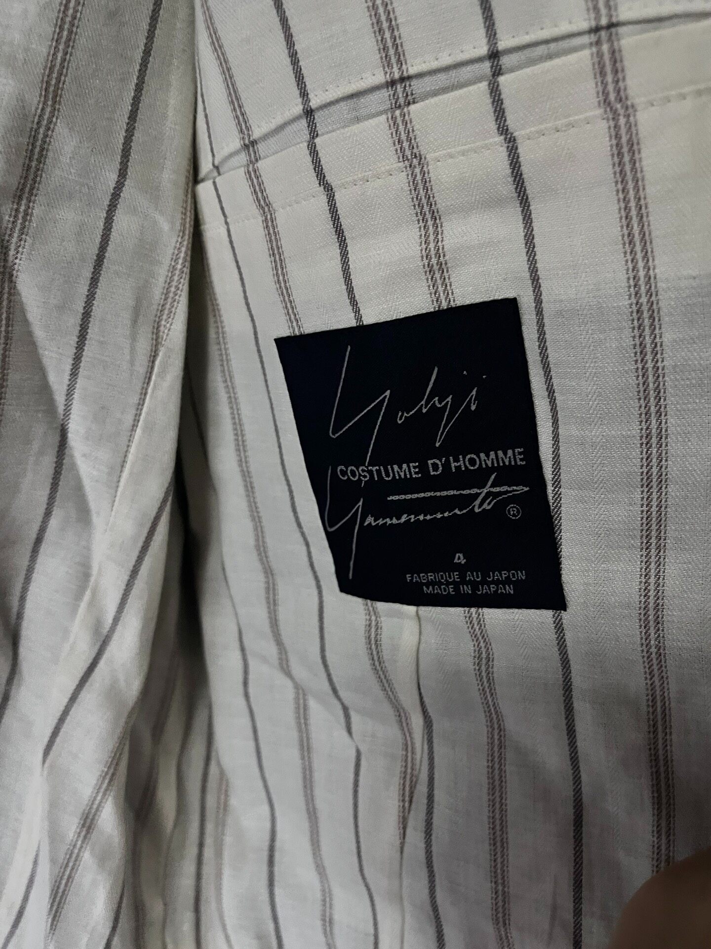 Yohji Yamamoto 20ss 7-button Vest — label