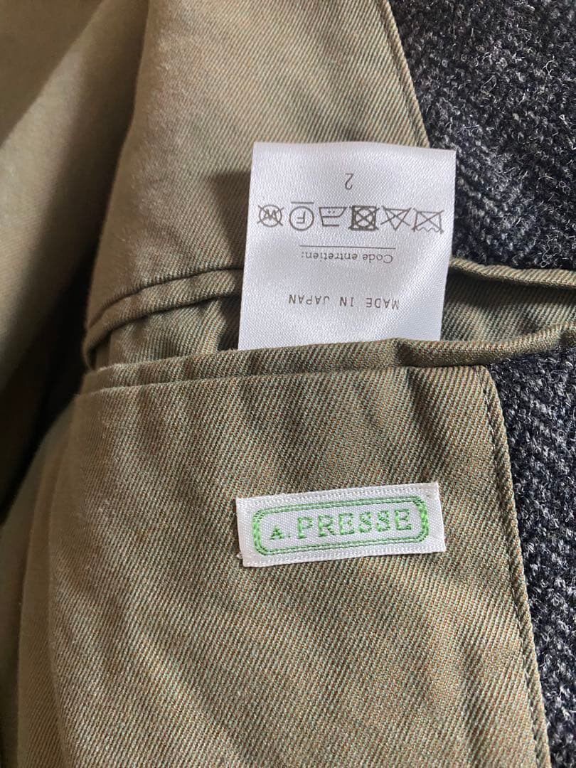 A.Presse 22AW Wool Herringbone Blazer — detail
