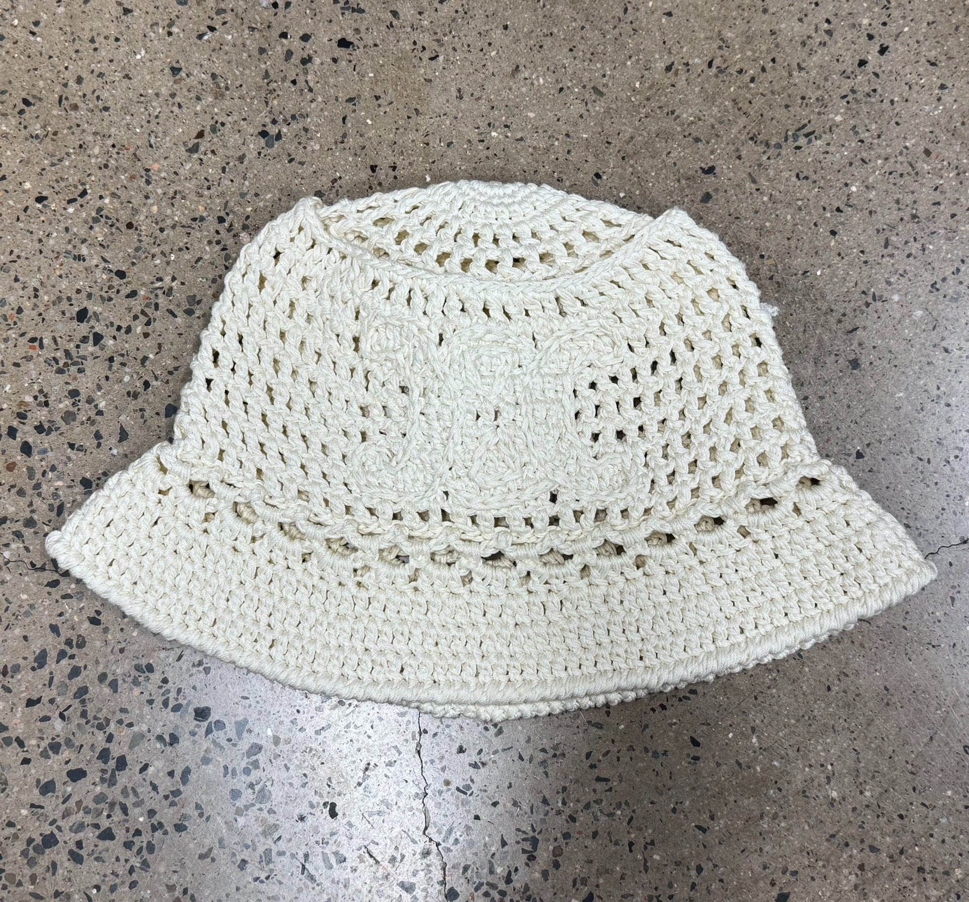 Celine Triomphe Crochet Bucket Hat