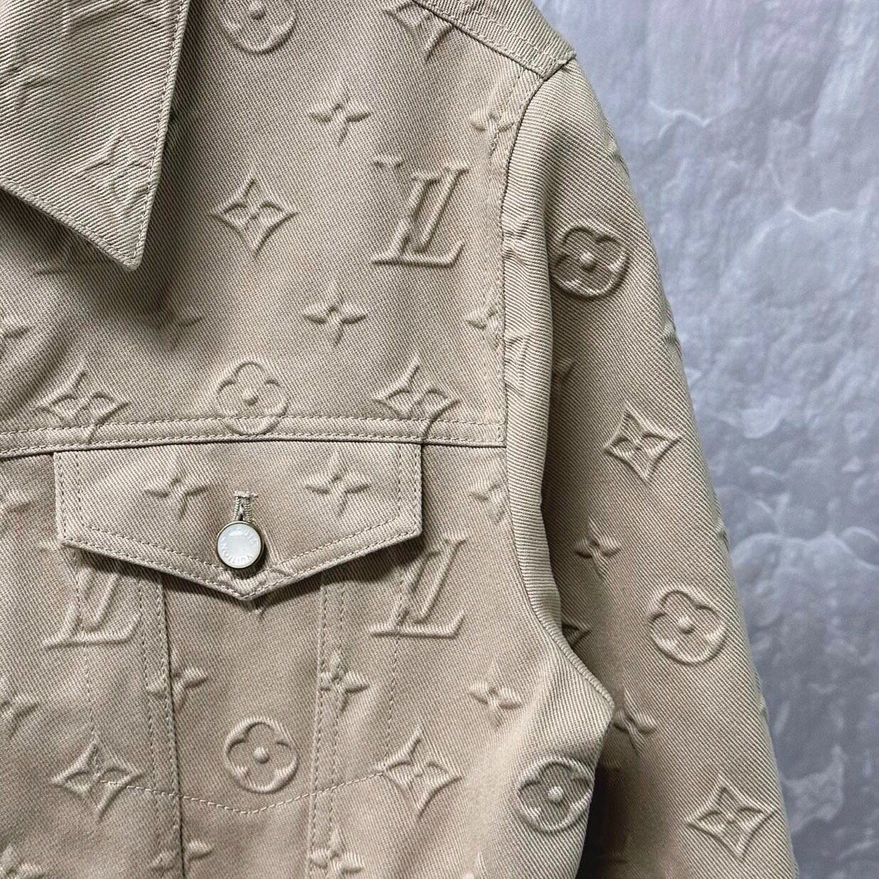 Louis Vuitton SS25 Embossed Denim Jacket — detail