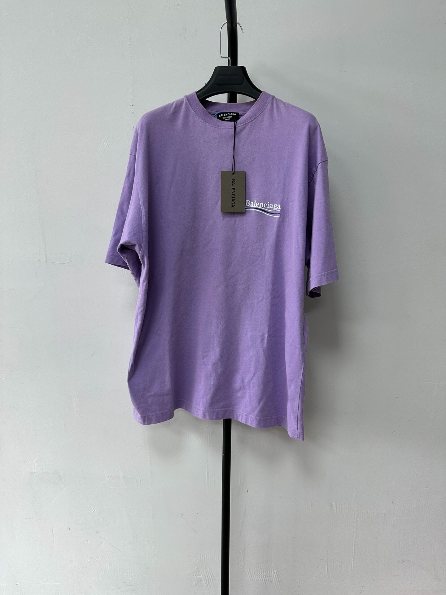 Balenciaga Women's Purple Logo T-Shirt