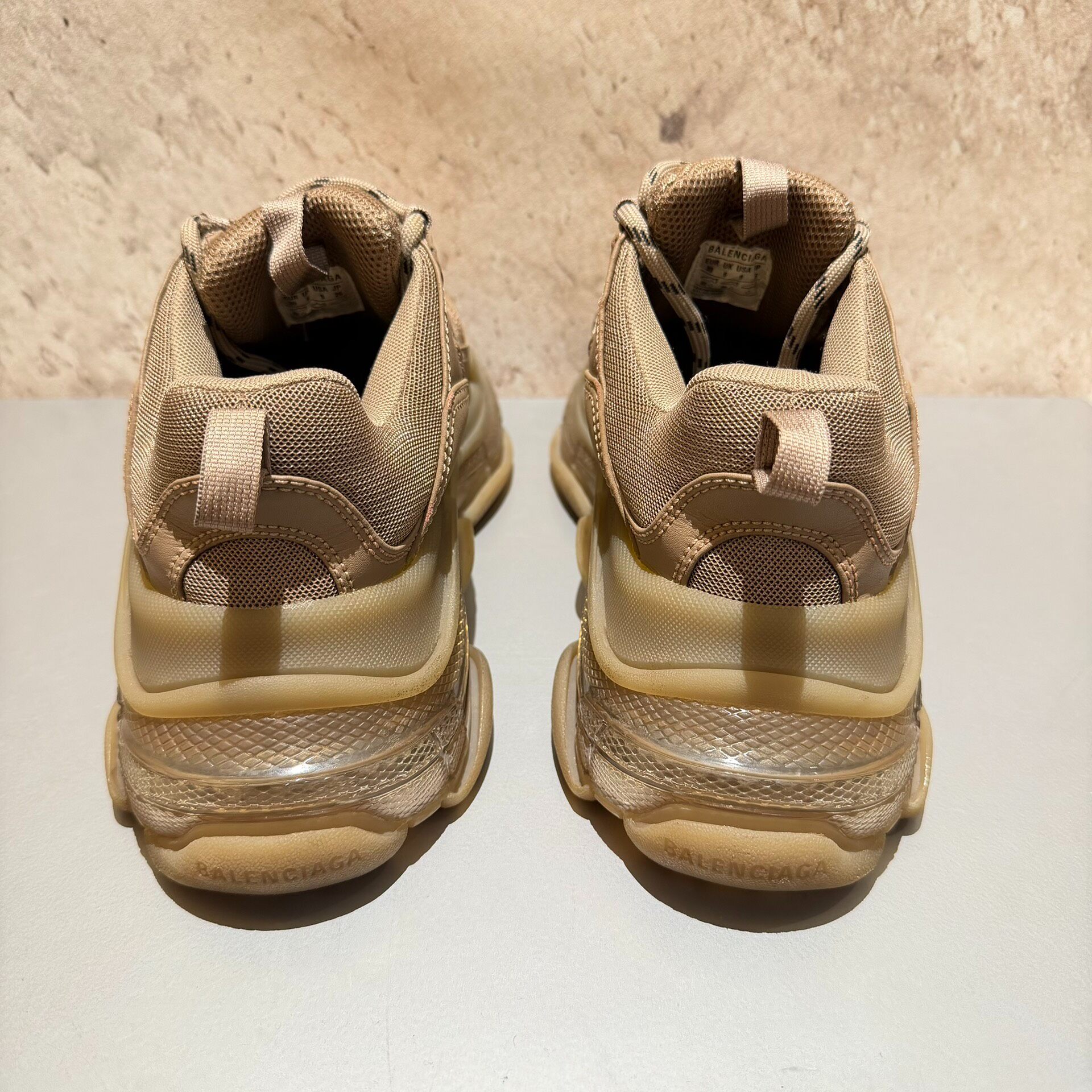 Balenciaga Triple S Beige Sneakers — label