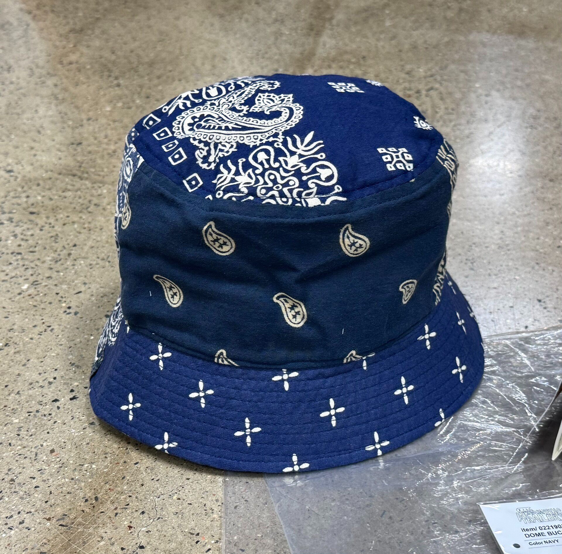 Visvim ICT Navy Dome Bucket Hat — detail