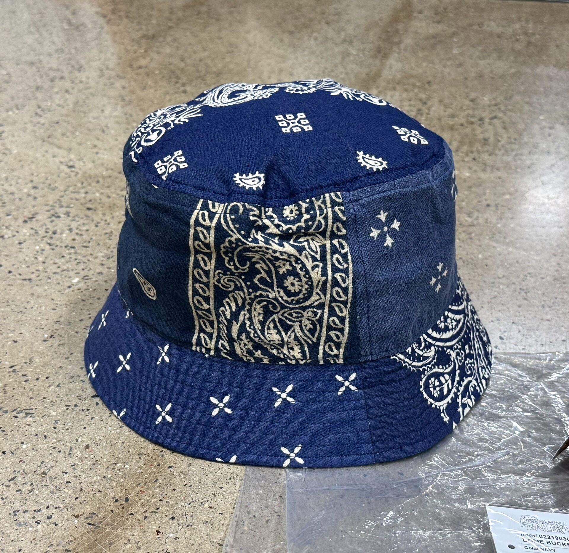 Visvim ICT Navy Dome Bucket Hat — back