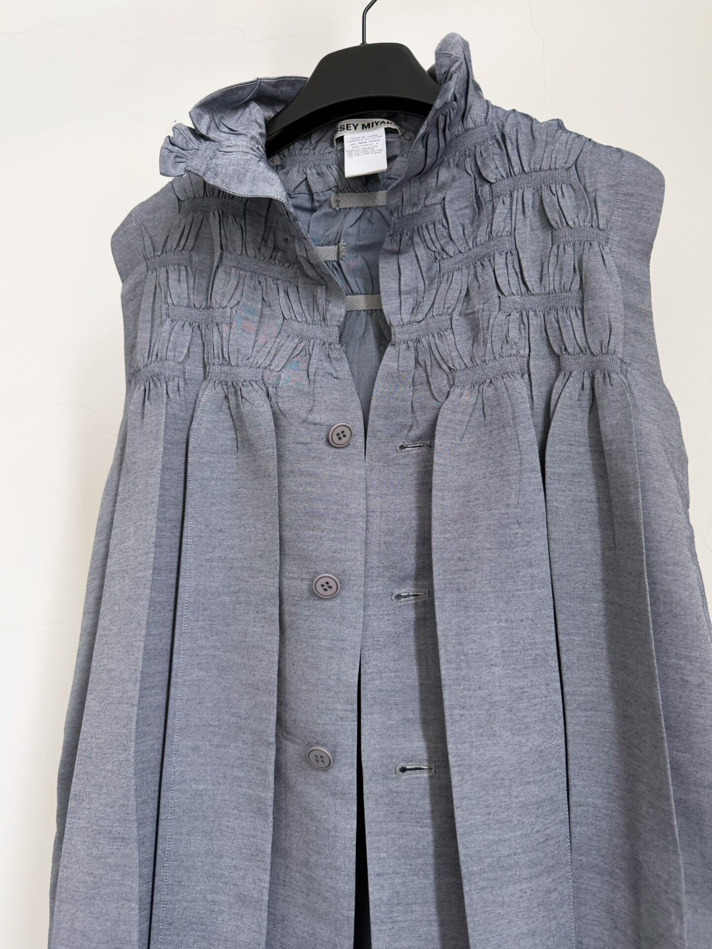 Issey Miyake Gray Sleeveless Dress — front