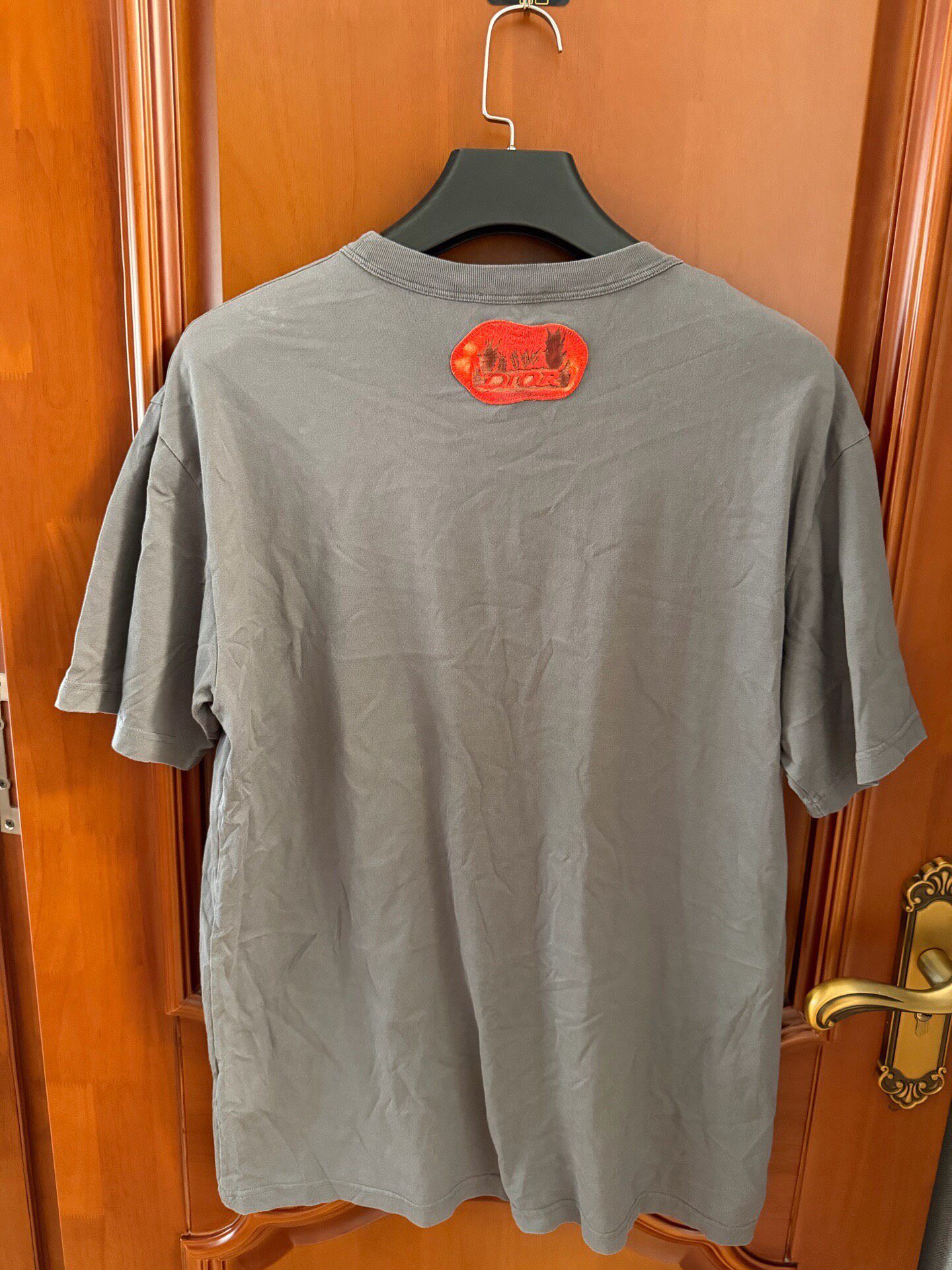 Dior x Travis Scott Gray T-Shirt — front