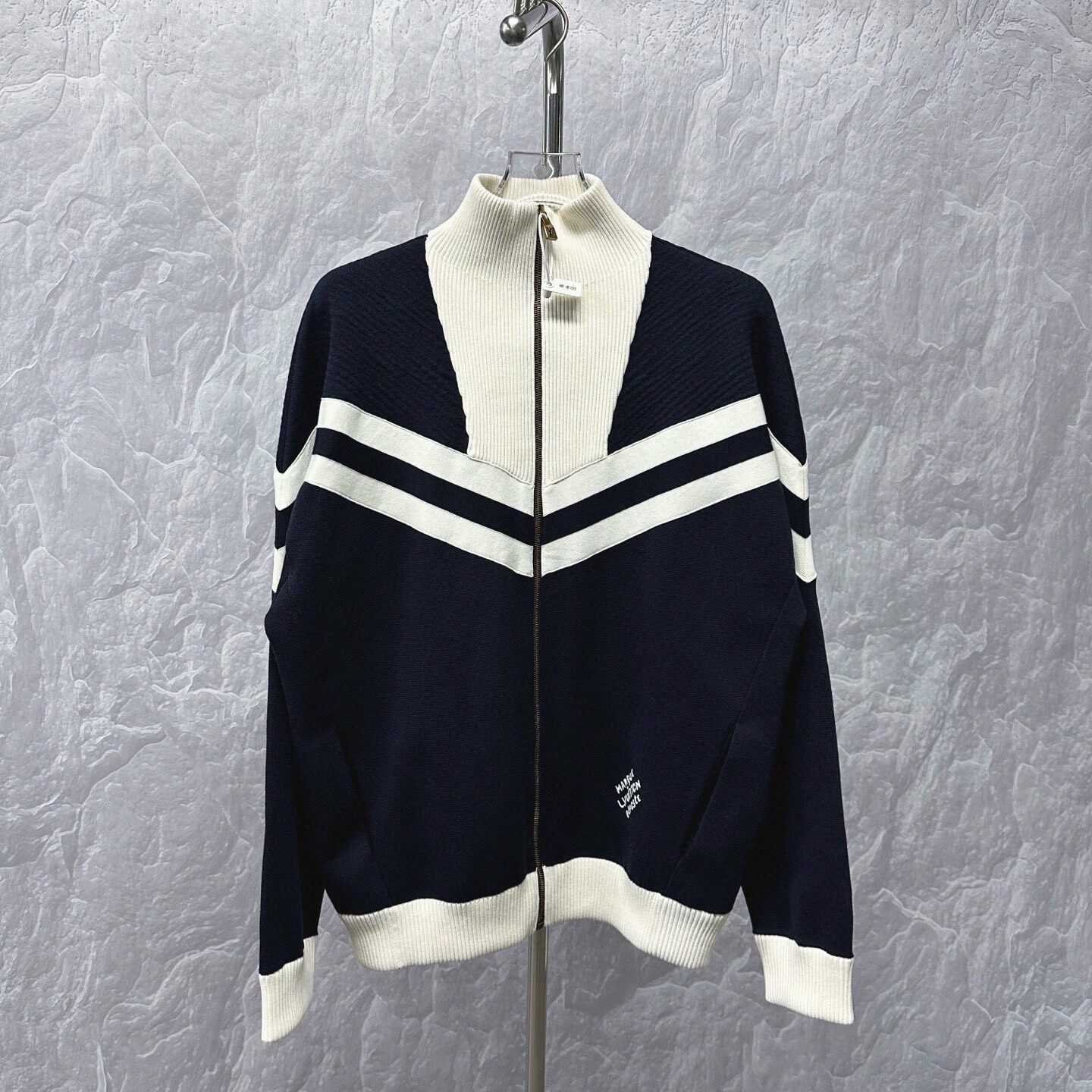 Louis Vuitton FW25 Striped Knit Zip-Up Jacket