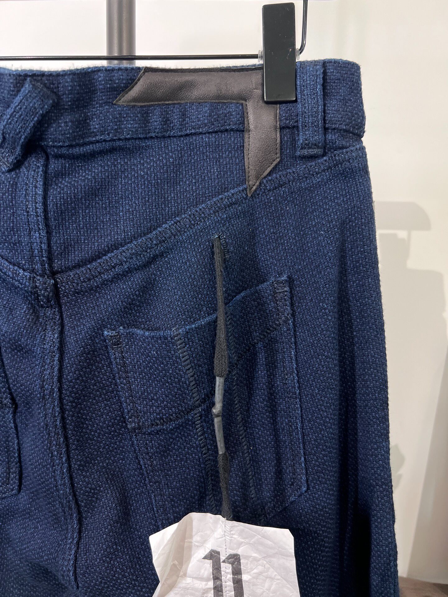 Boris Bidjan Saberi Cotton-Linen Pants — label