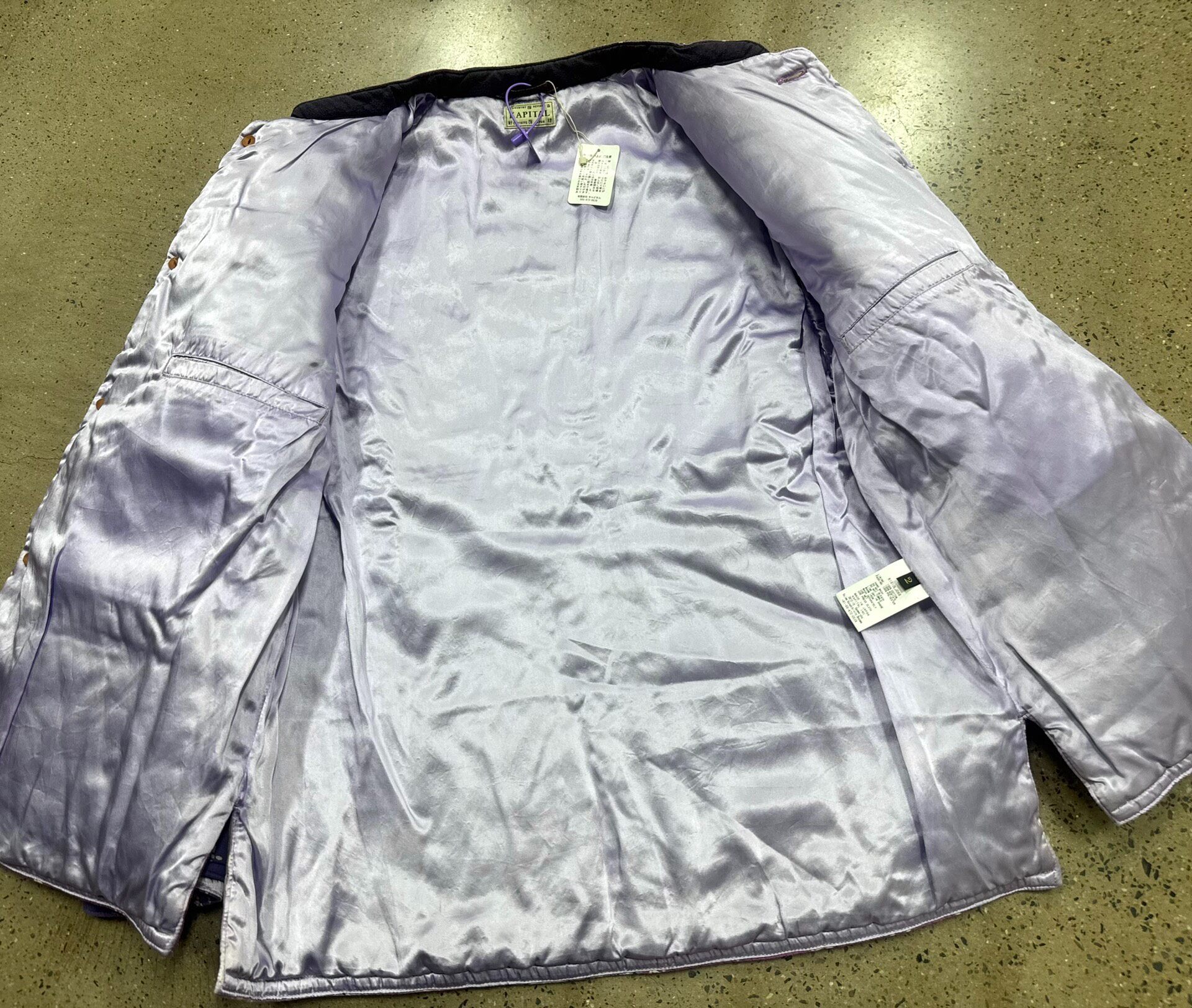 Kapital Quilted Patchwork Bandana Jacket — label