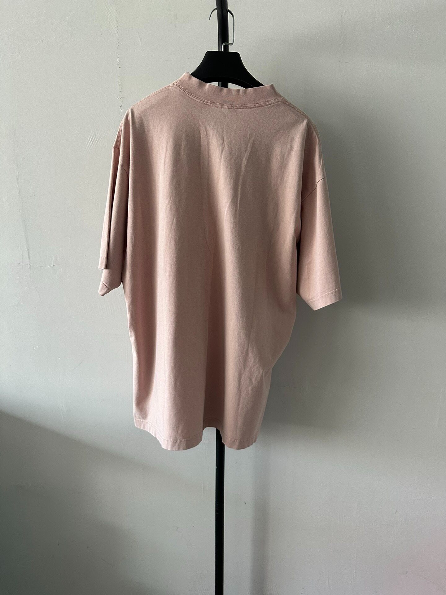 Balenciaga Pink Logo Short Sleeve T-Shirt — front