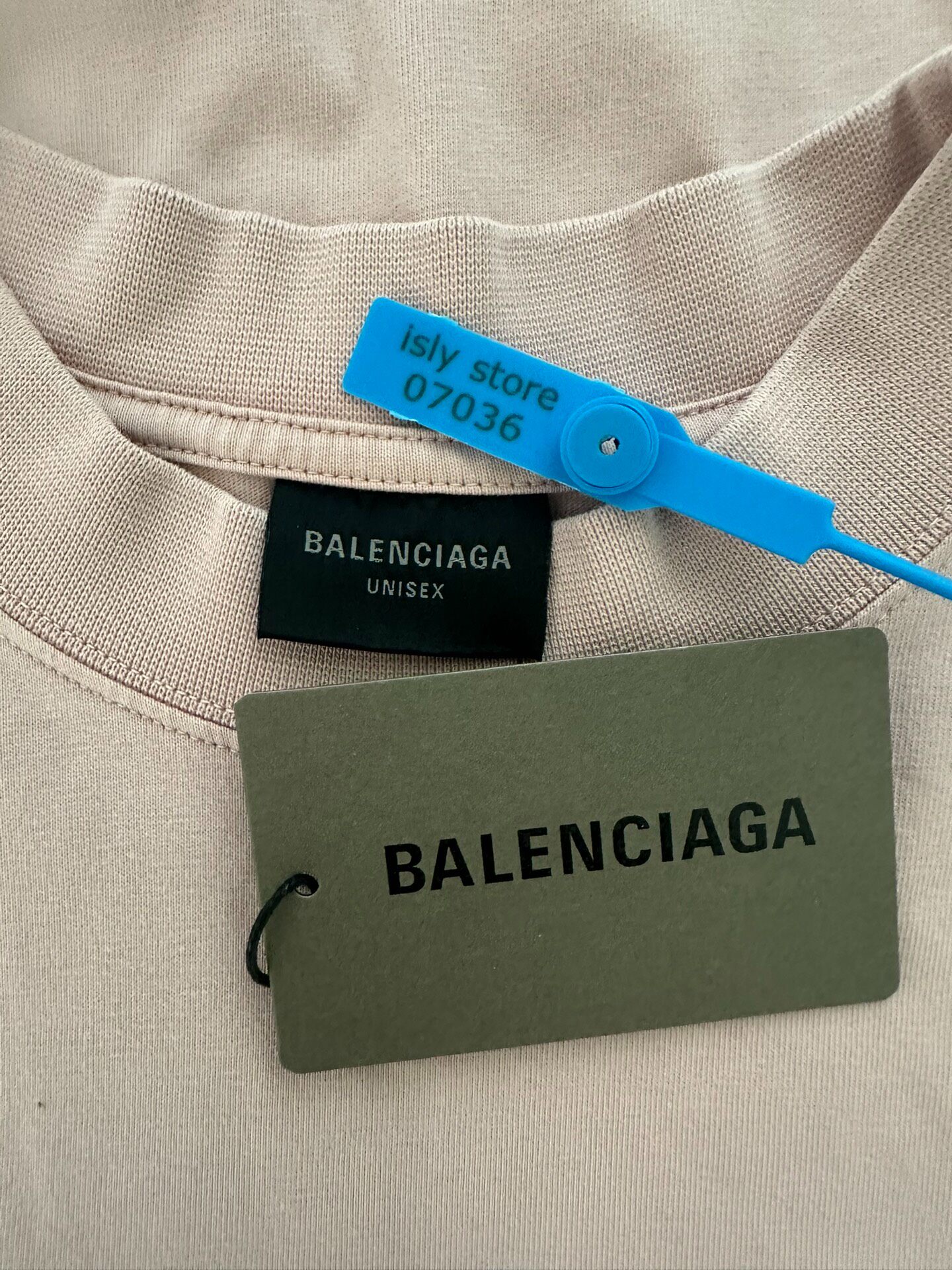 Balenciaga Pink Logo Short Sleeve T-Shirt — label