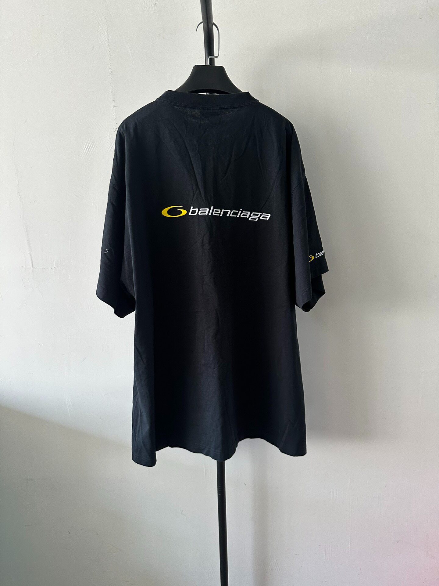 Balenciaga Men’s Black Logo T-Shirt — front