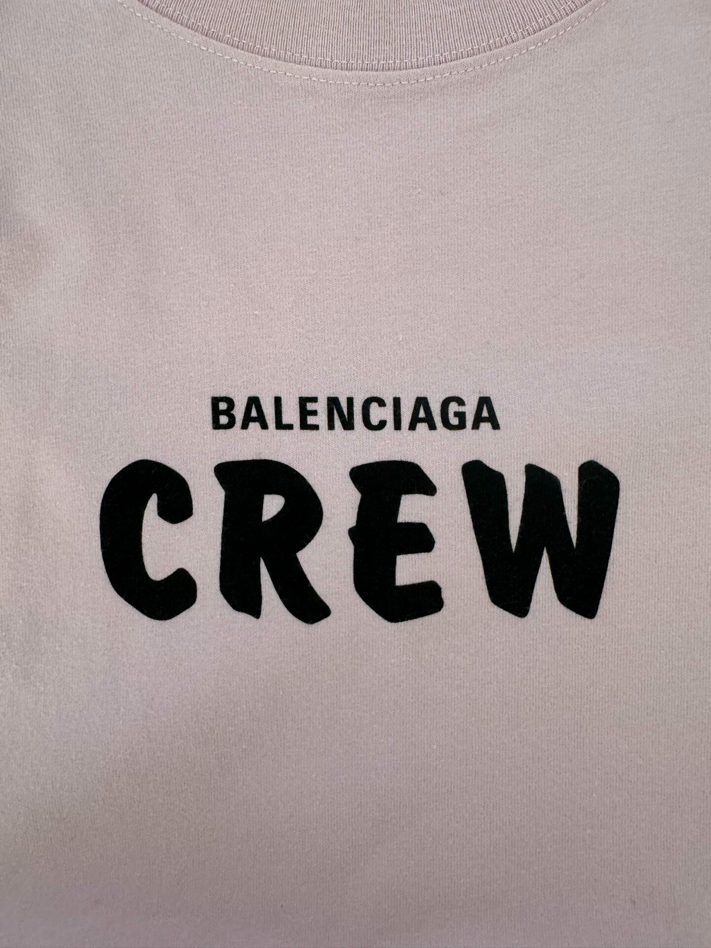 Balenciaga Pink Crew T-Shirt — detail
