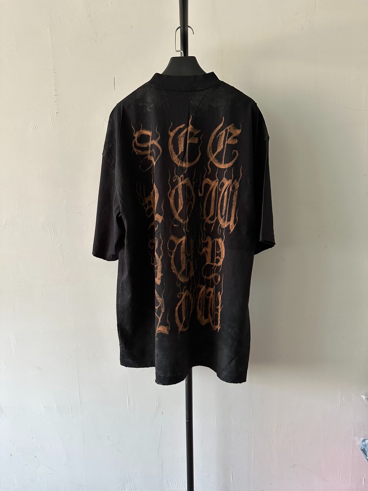 Balenciaga Black Logo Short-Sleeve Tee — front