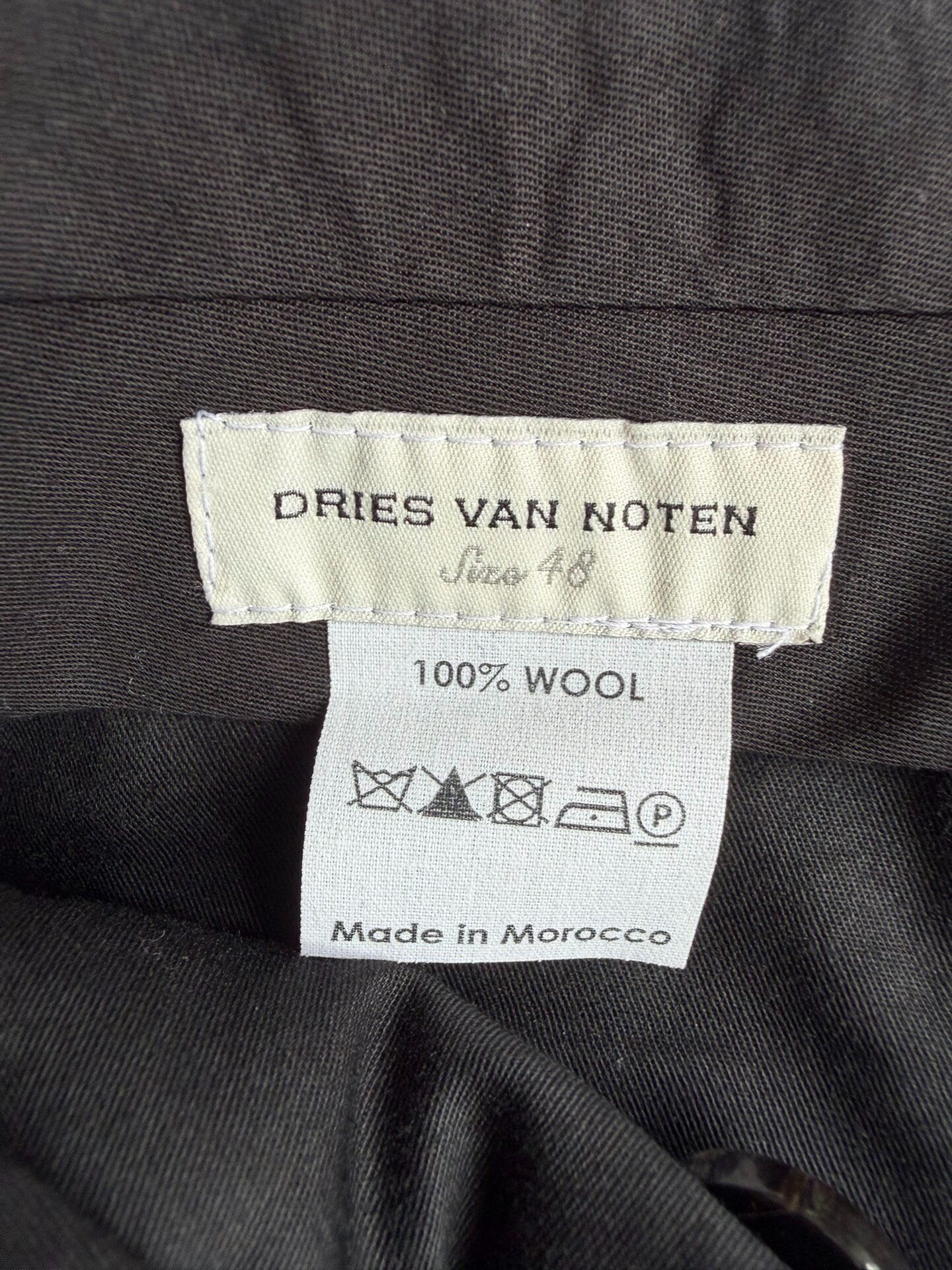 Dries Van Noten Wool Dress Pants — detail