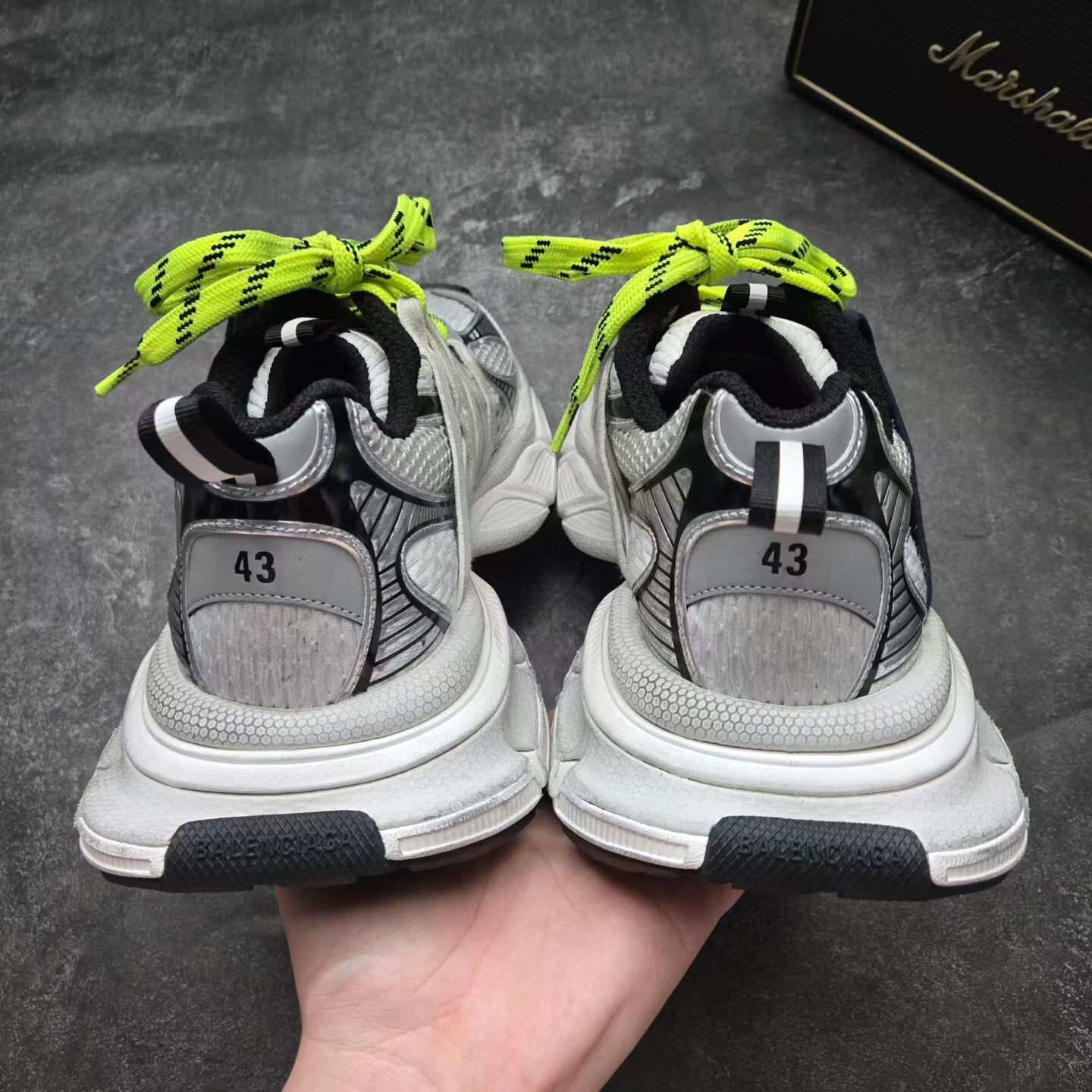 Balenciaga 3XL Silver Sneakers — detail