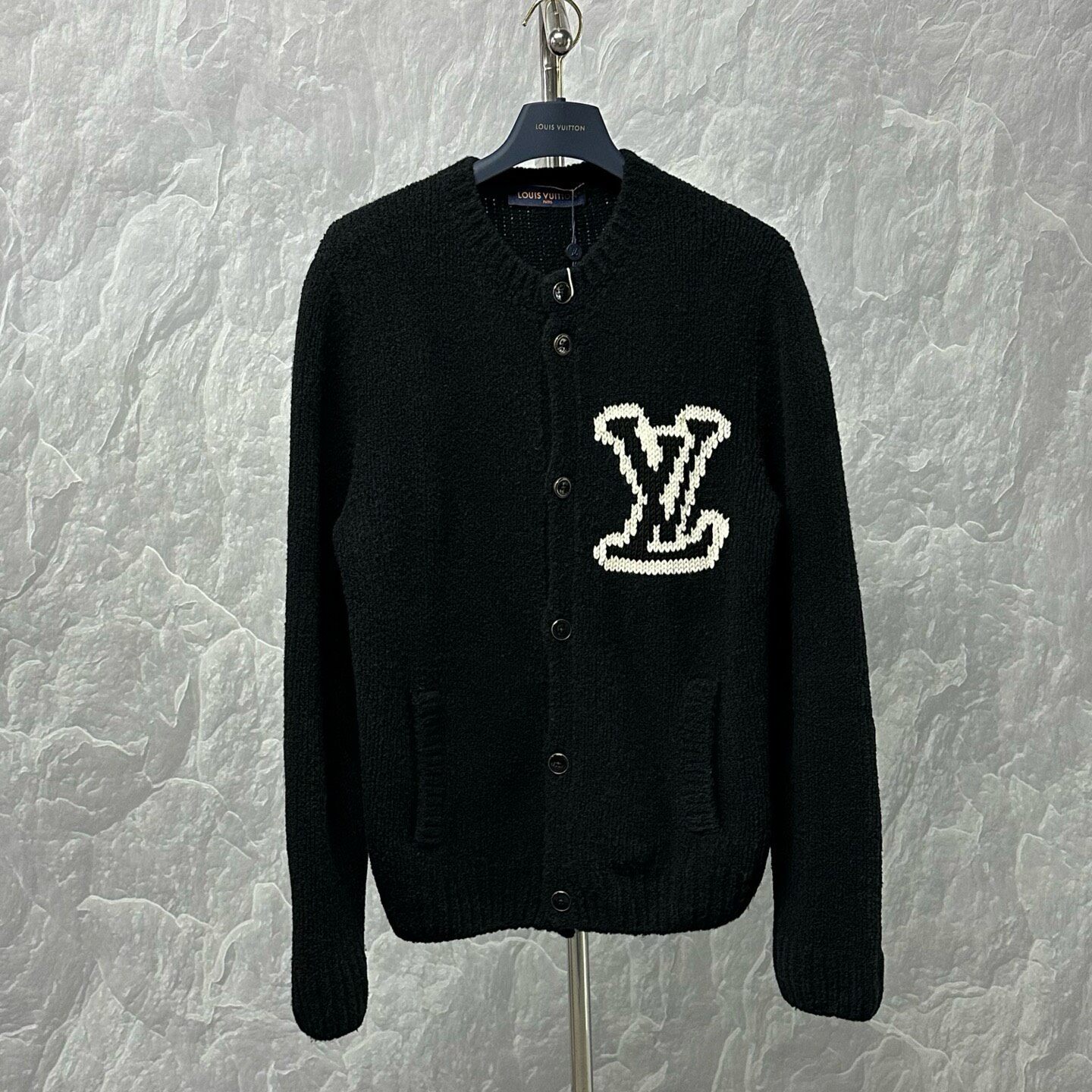 Louis Vuitton SS26 Logo Knit Cardigan — front