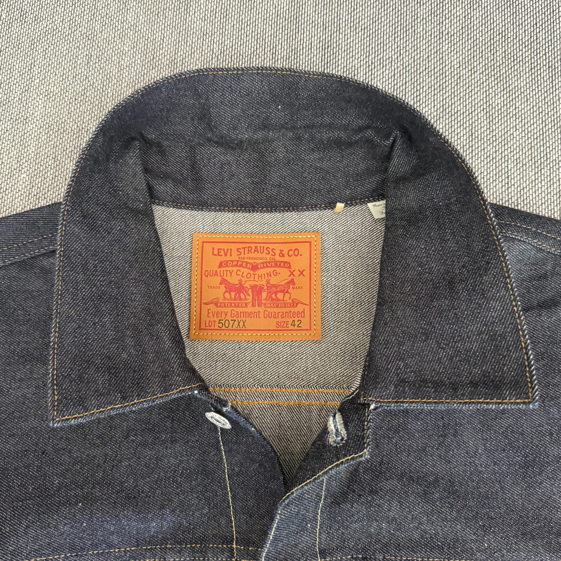 Levi's LVC 507xx Raw Denim Jacket — detail