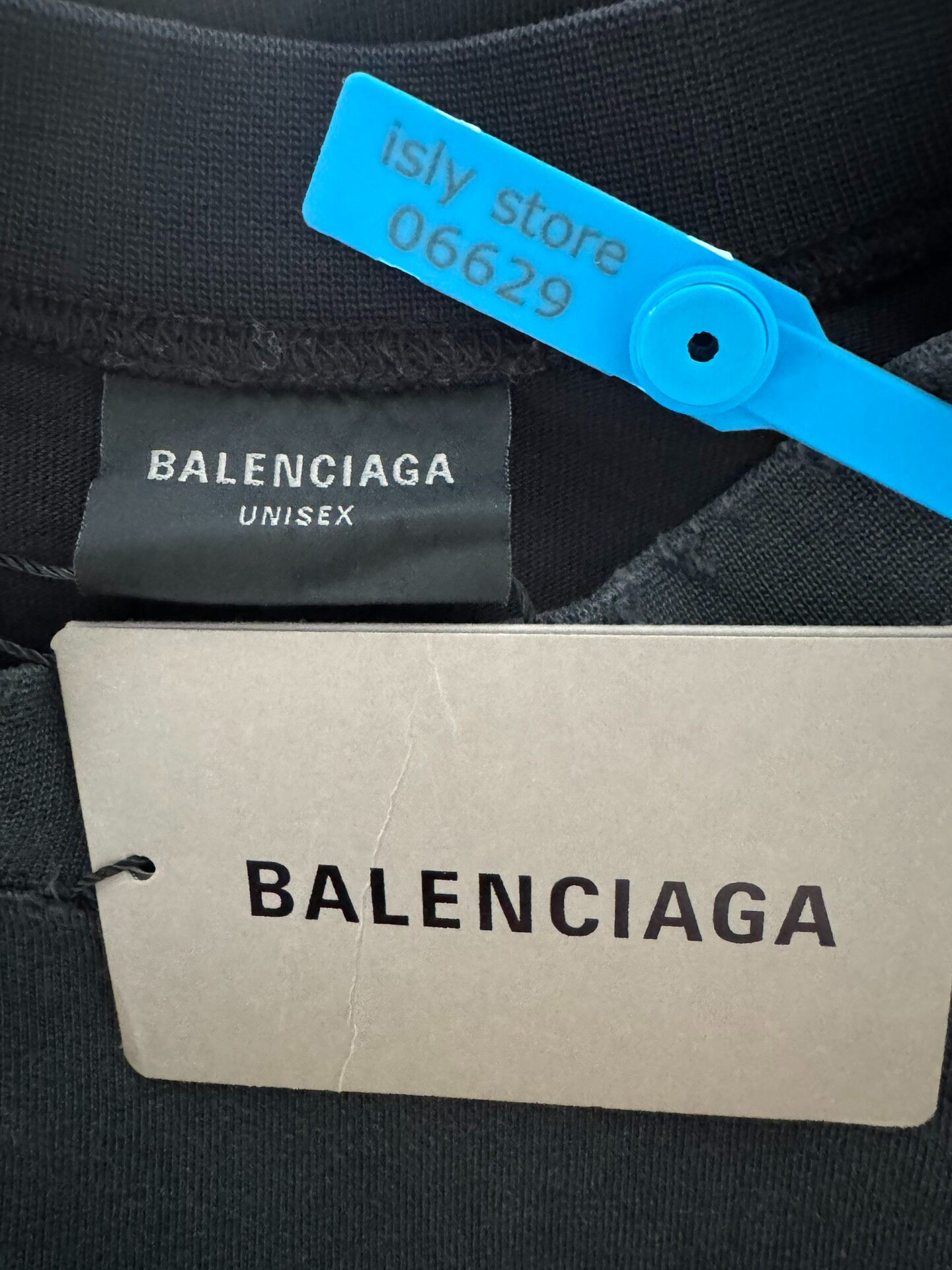 Balenciaga Oversized Black Short-Sleeve Tee — label