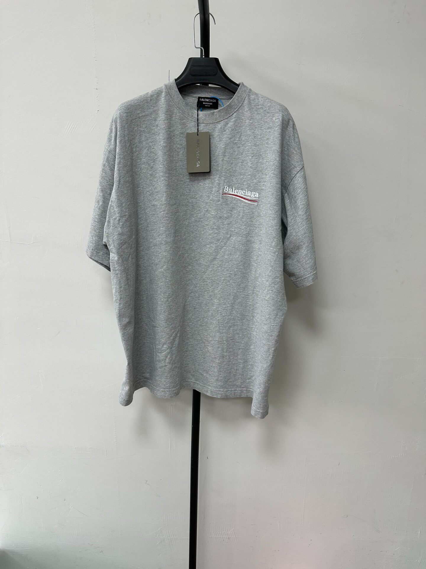 Balenciaga Men’s Gray Oversized T-Shirt
