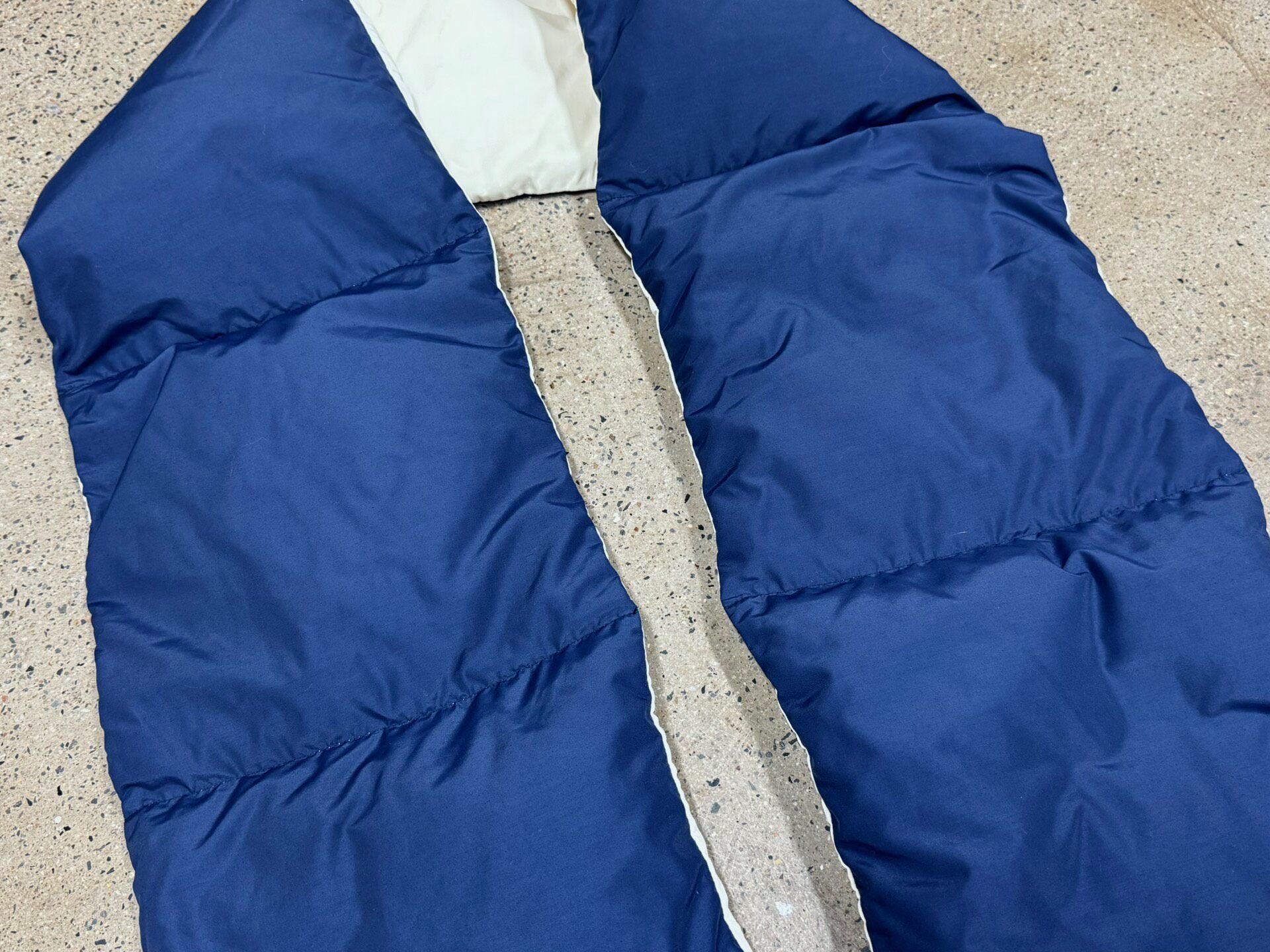 Visvim Overdyed Down Muffler — detail