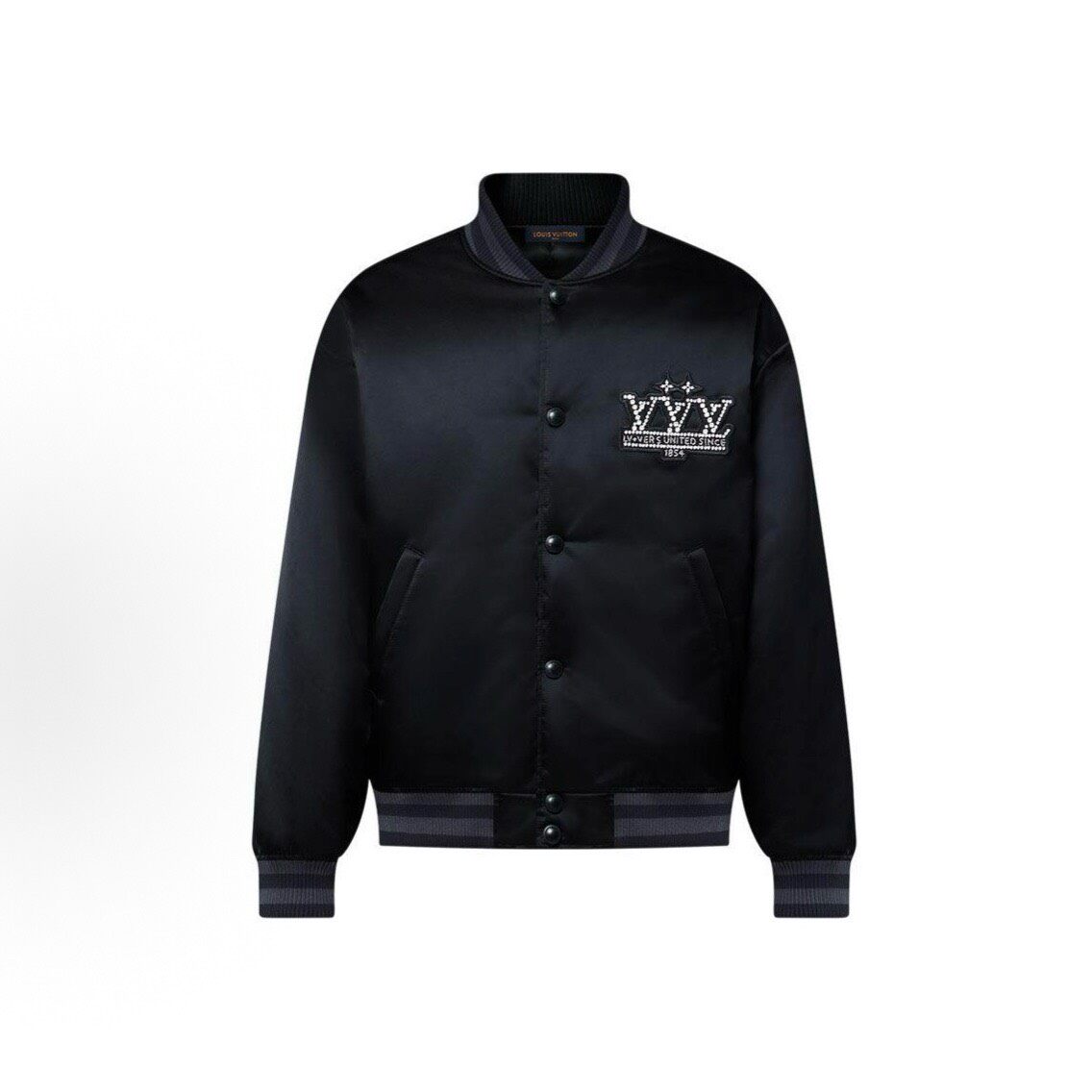 Louis Vuitton SS25 Rhinestone Logo Bomber Jacket
